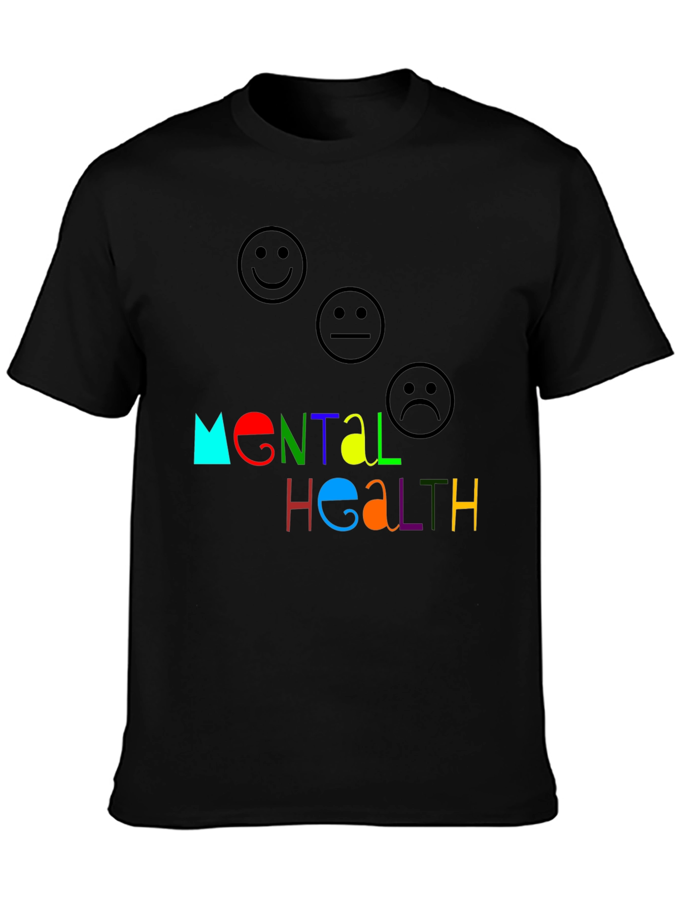 Mental Health Graphic Tee - Black Unisex T-Shirt