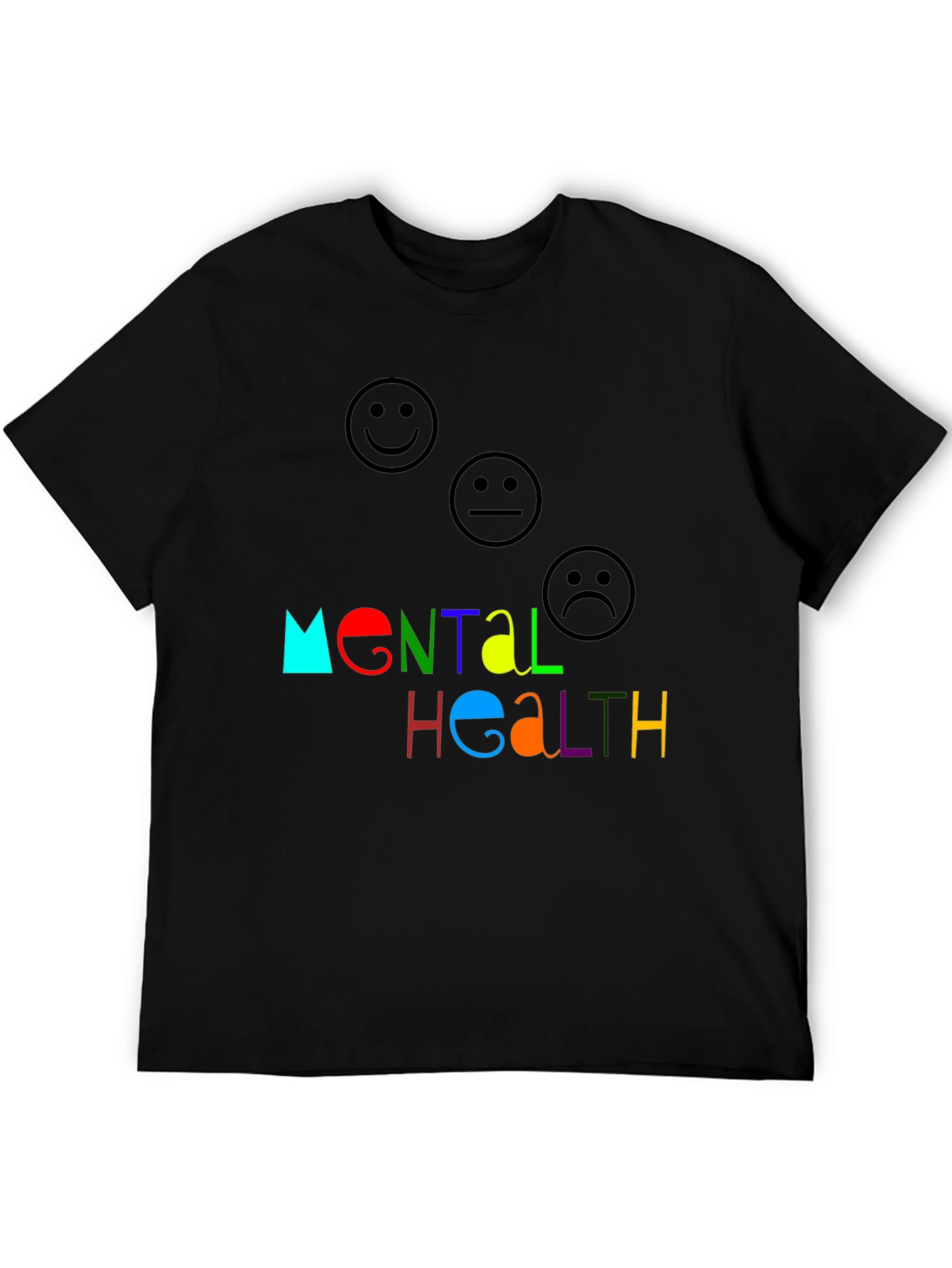 Mental Health Graphic Tee - Black Unisex T-Shirt