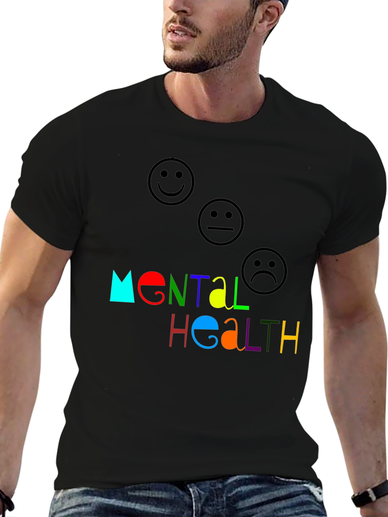 Mental Health Graphic Tee - Black Unisex T-Shirt