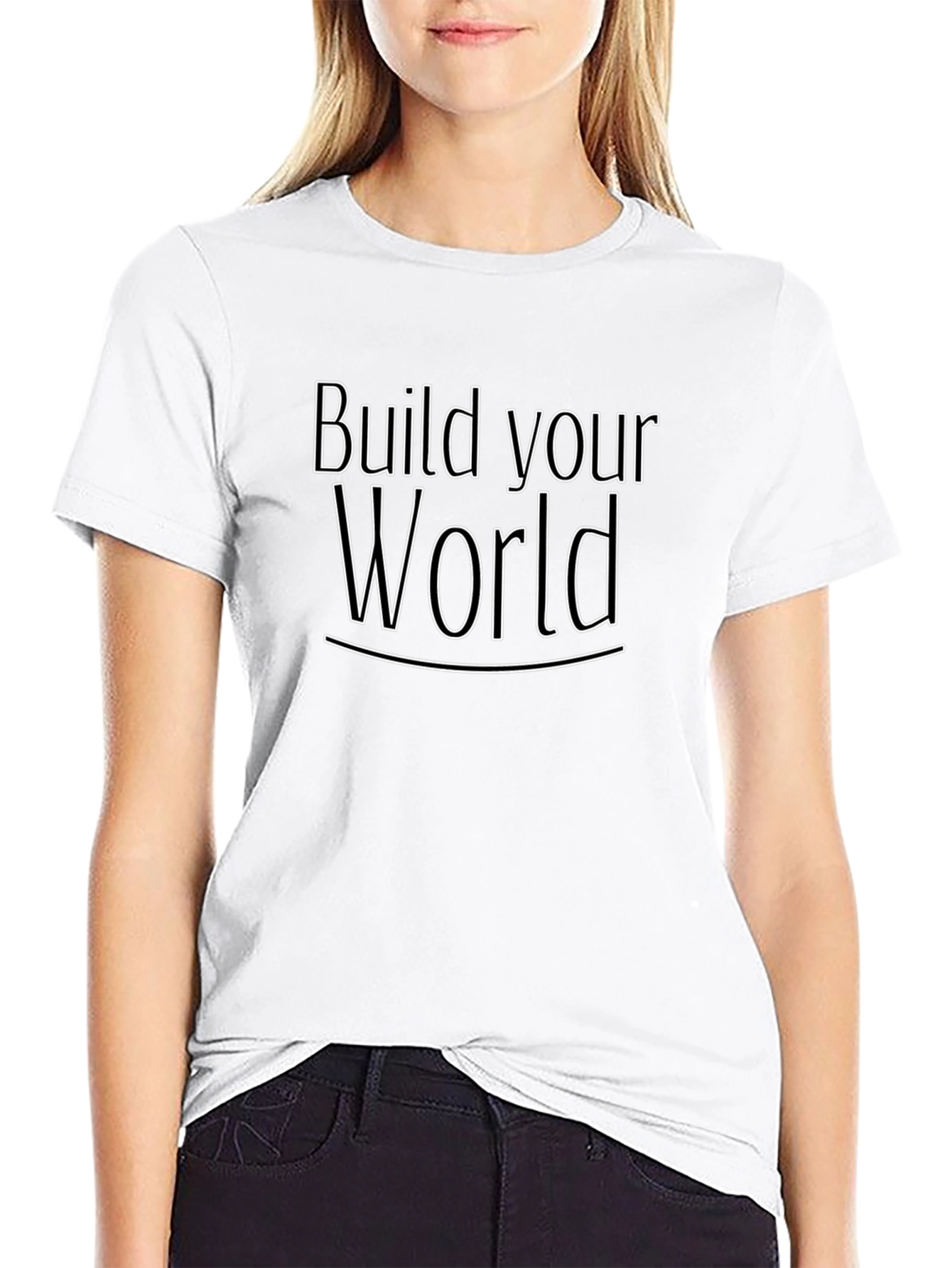 Build Your World Graphic Tee - Inspiring Design