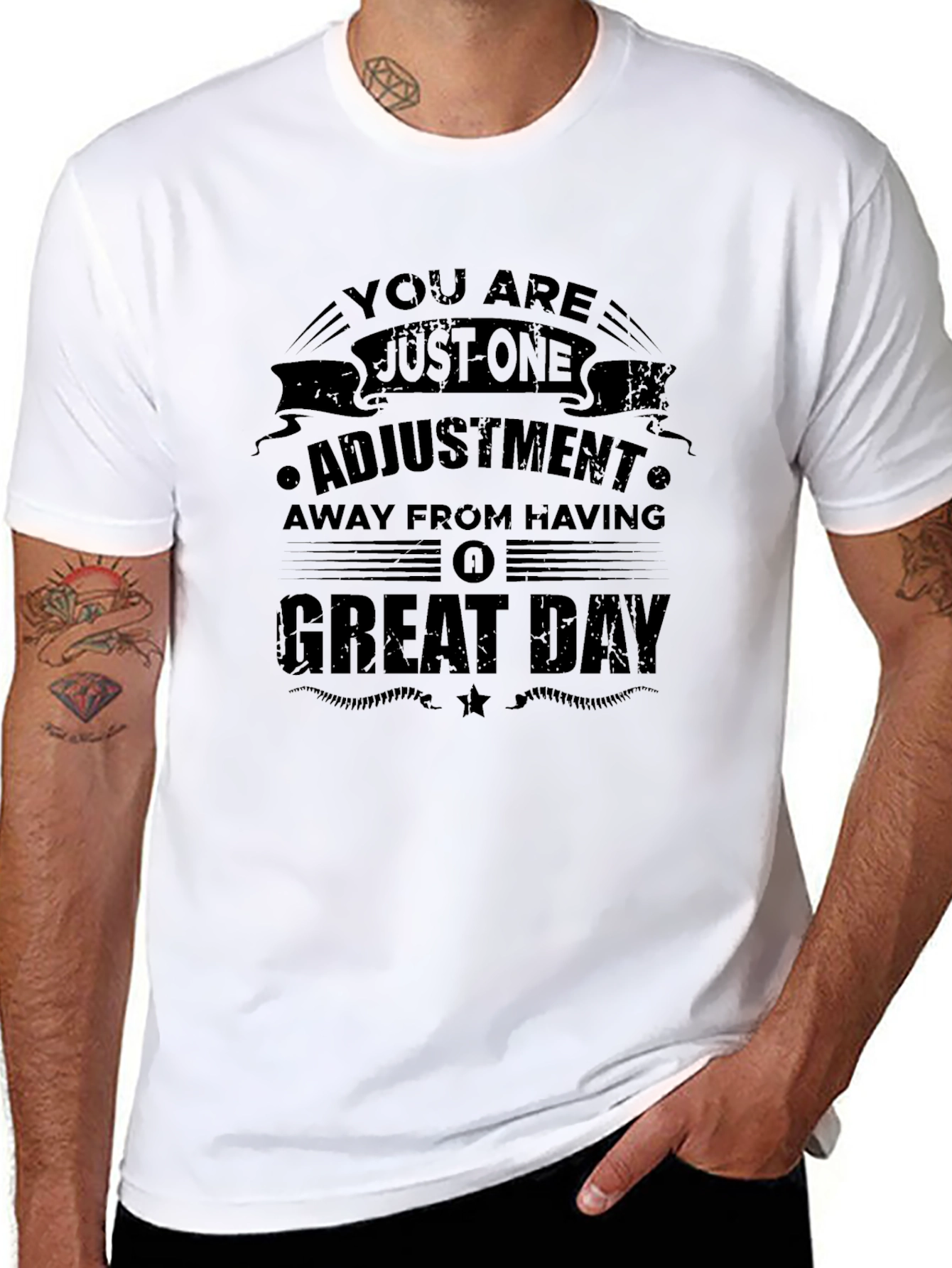 Motivational Great Day Black T-Shirt