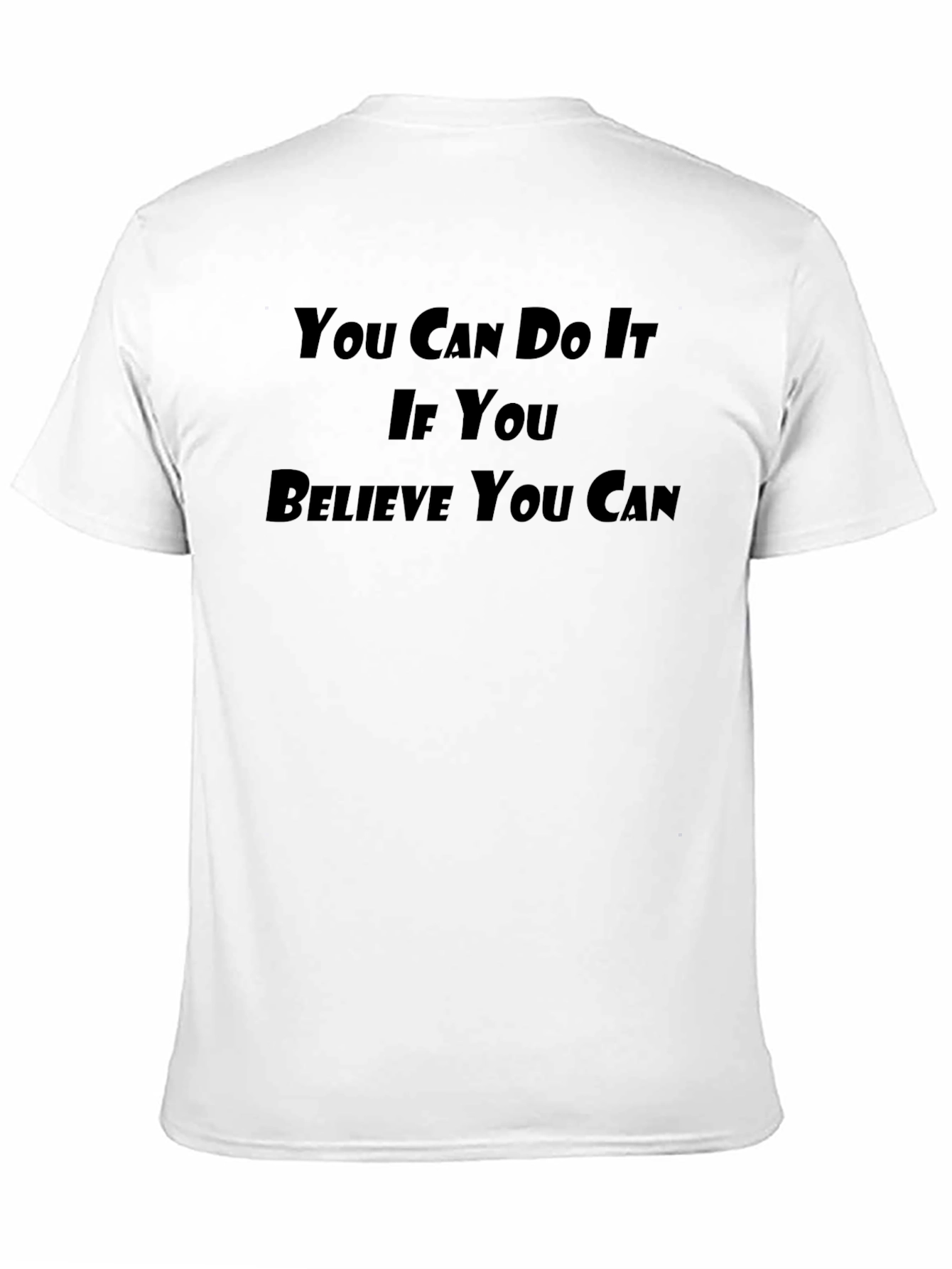 Motivational Graphic Tee - Believe You Can Black T-Shirt