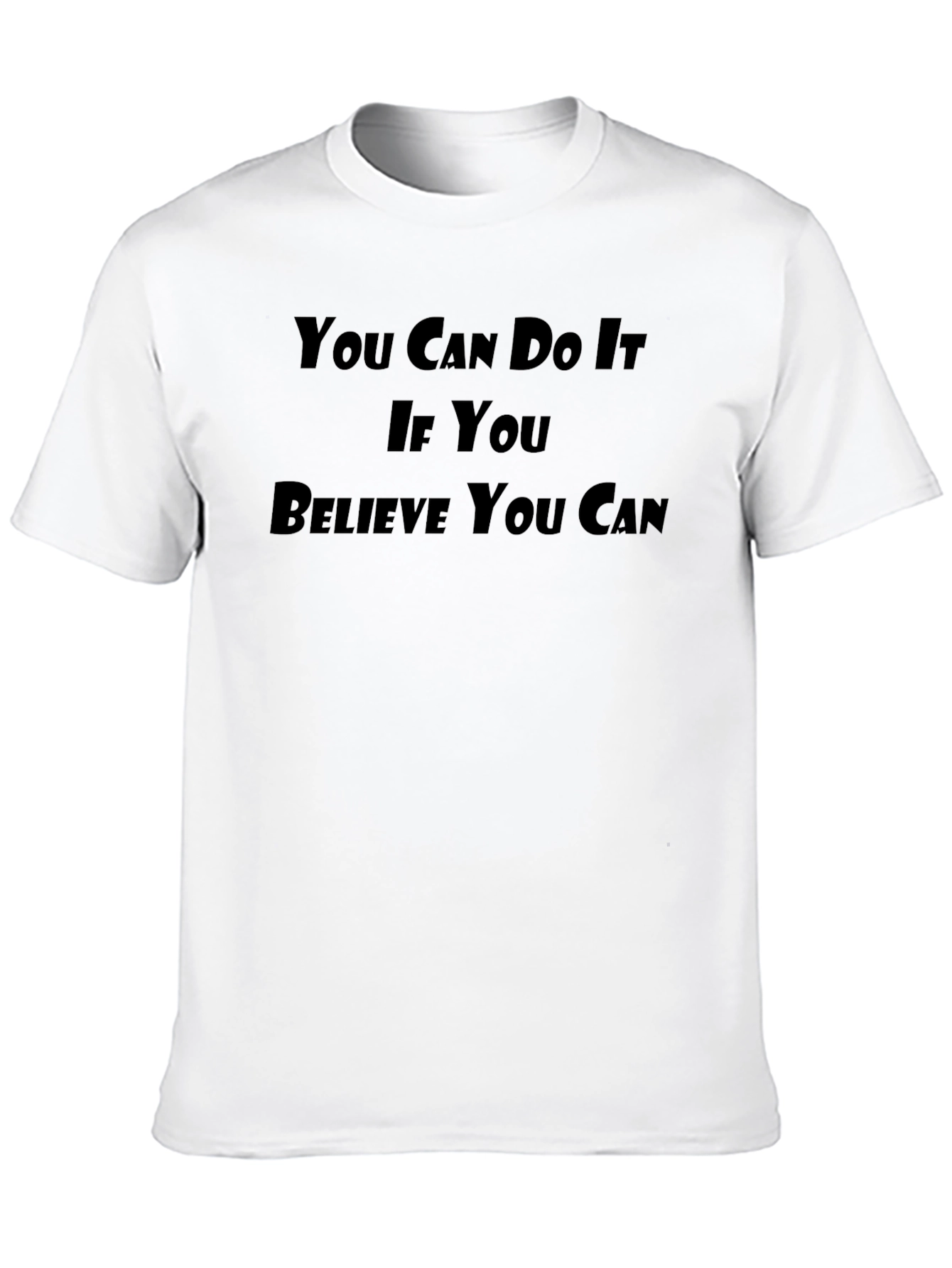 Motivational Graphic Tee - Believe You Can Black T-Shirt
