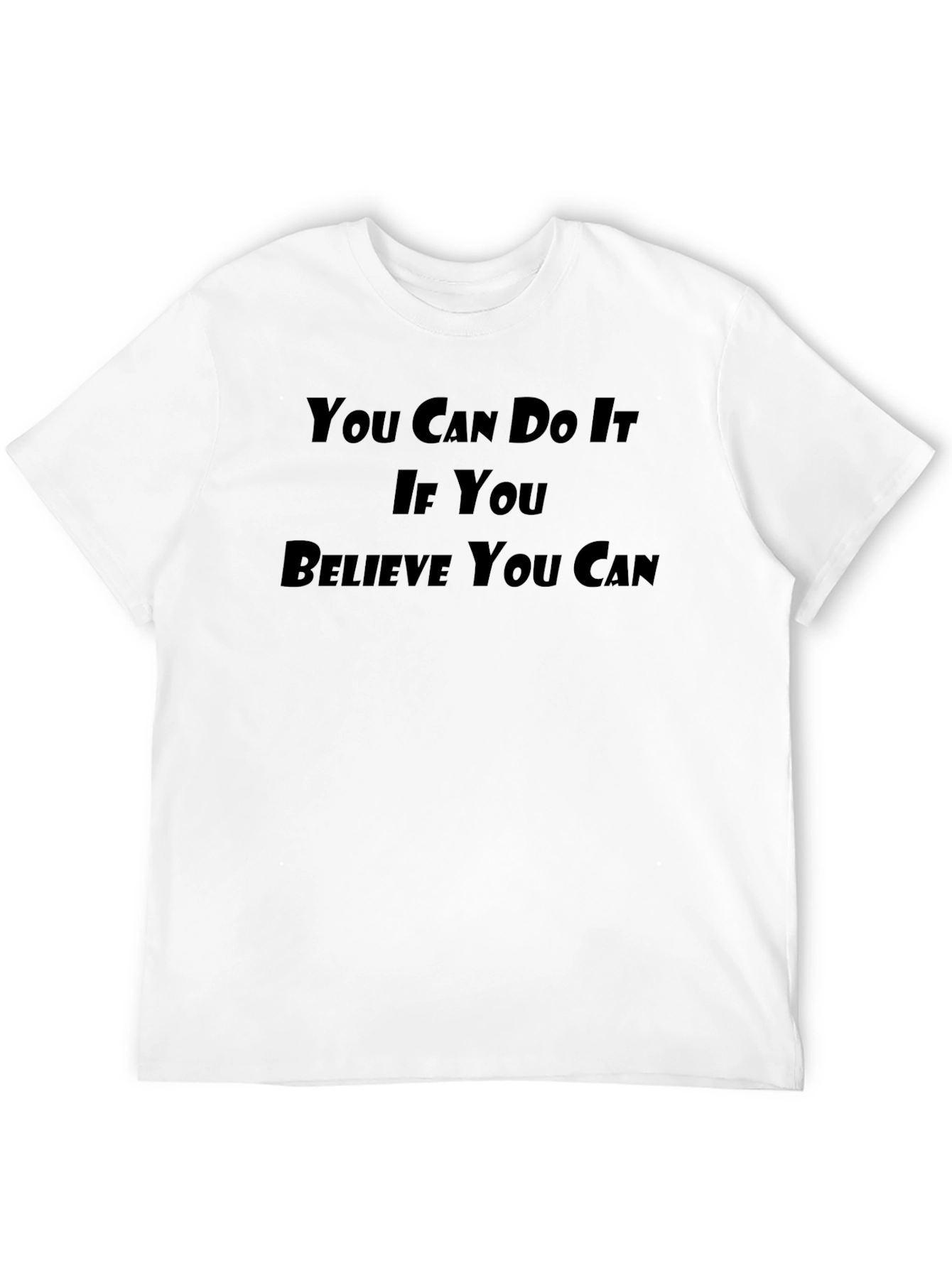 Motivational Graphic Tee - Believe You Can Black T-Shirt