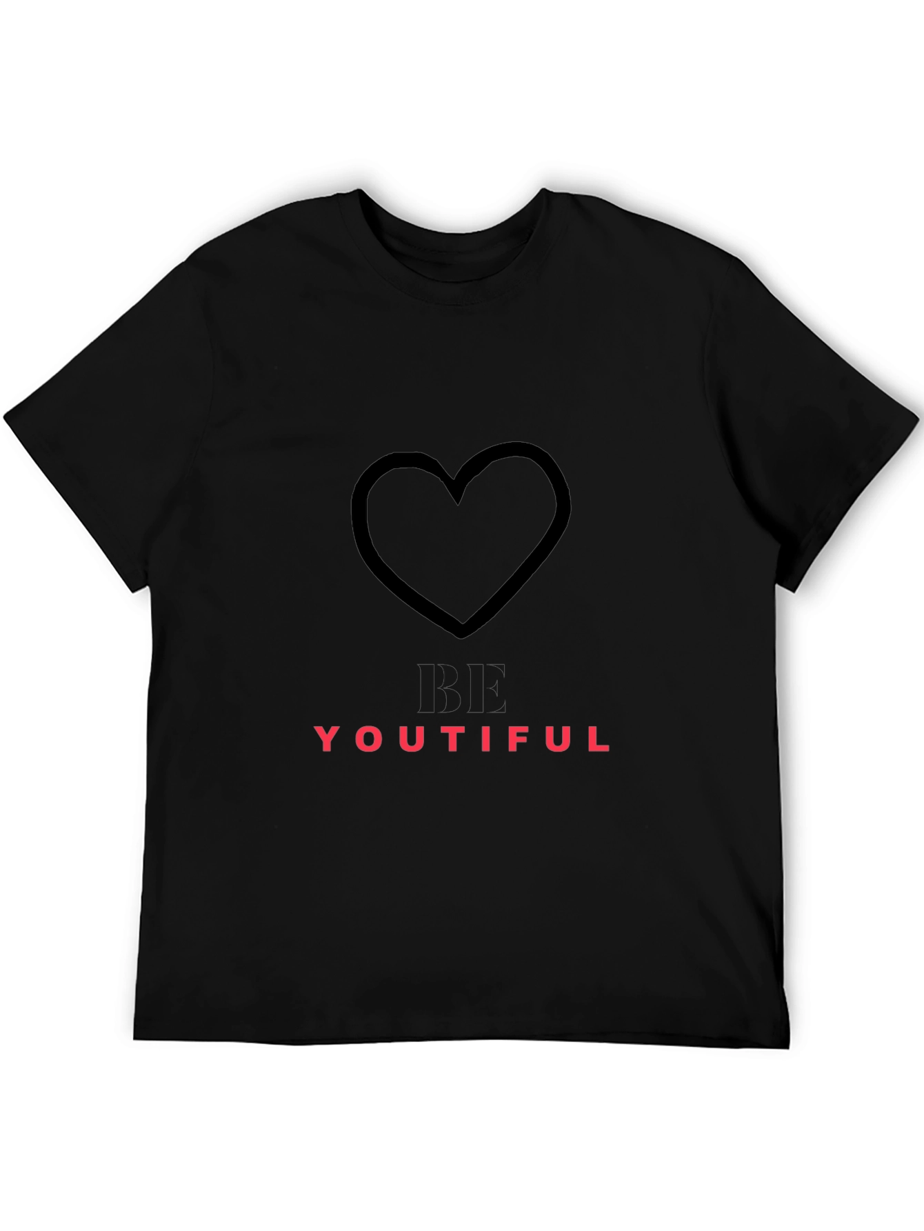 Youthful Heart Graphic Black Tee