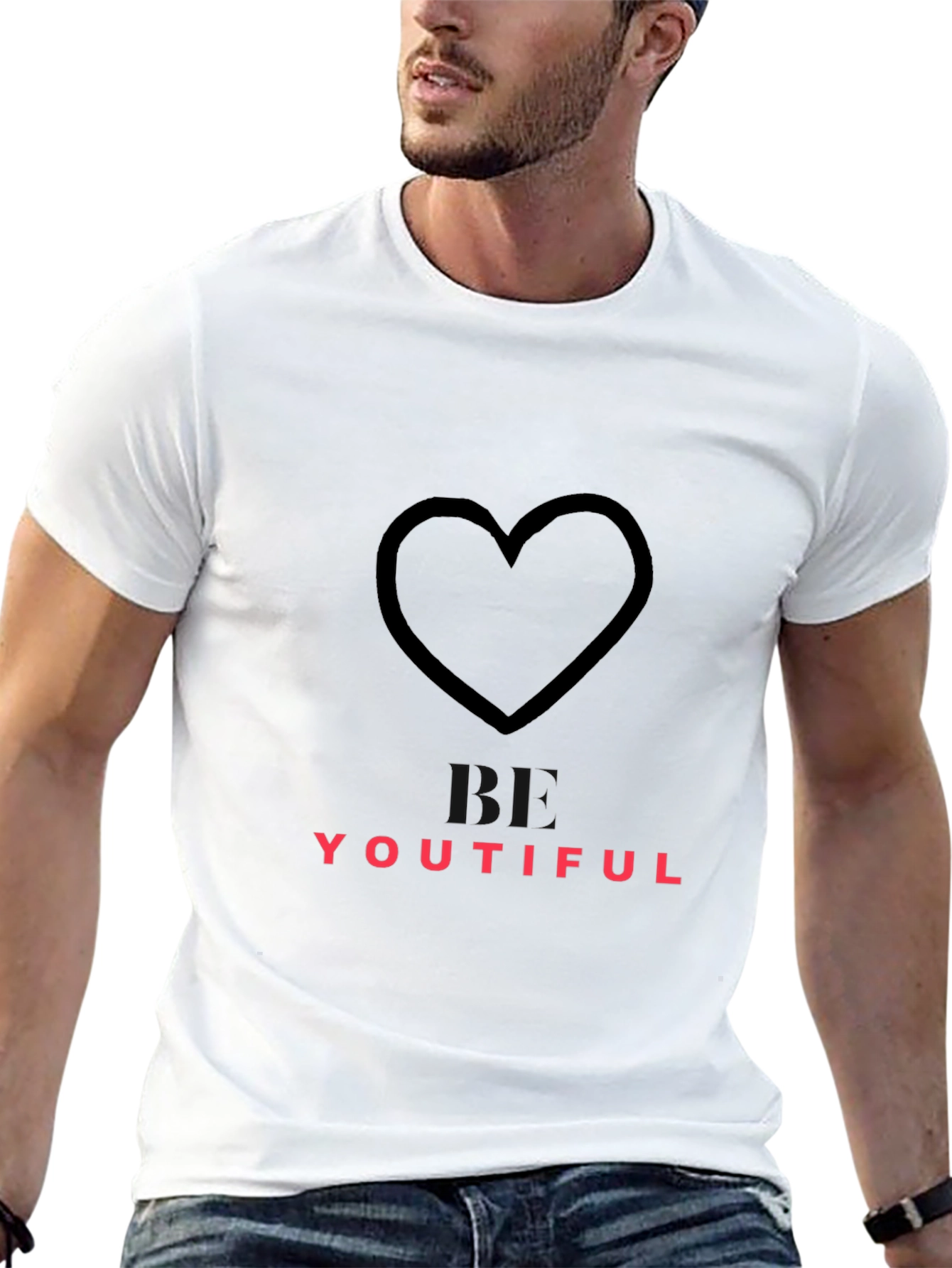 Youthful Heart Graphic Black Tee