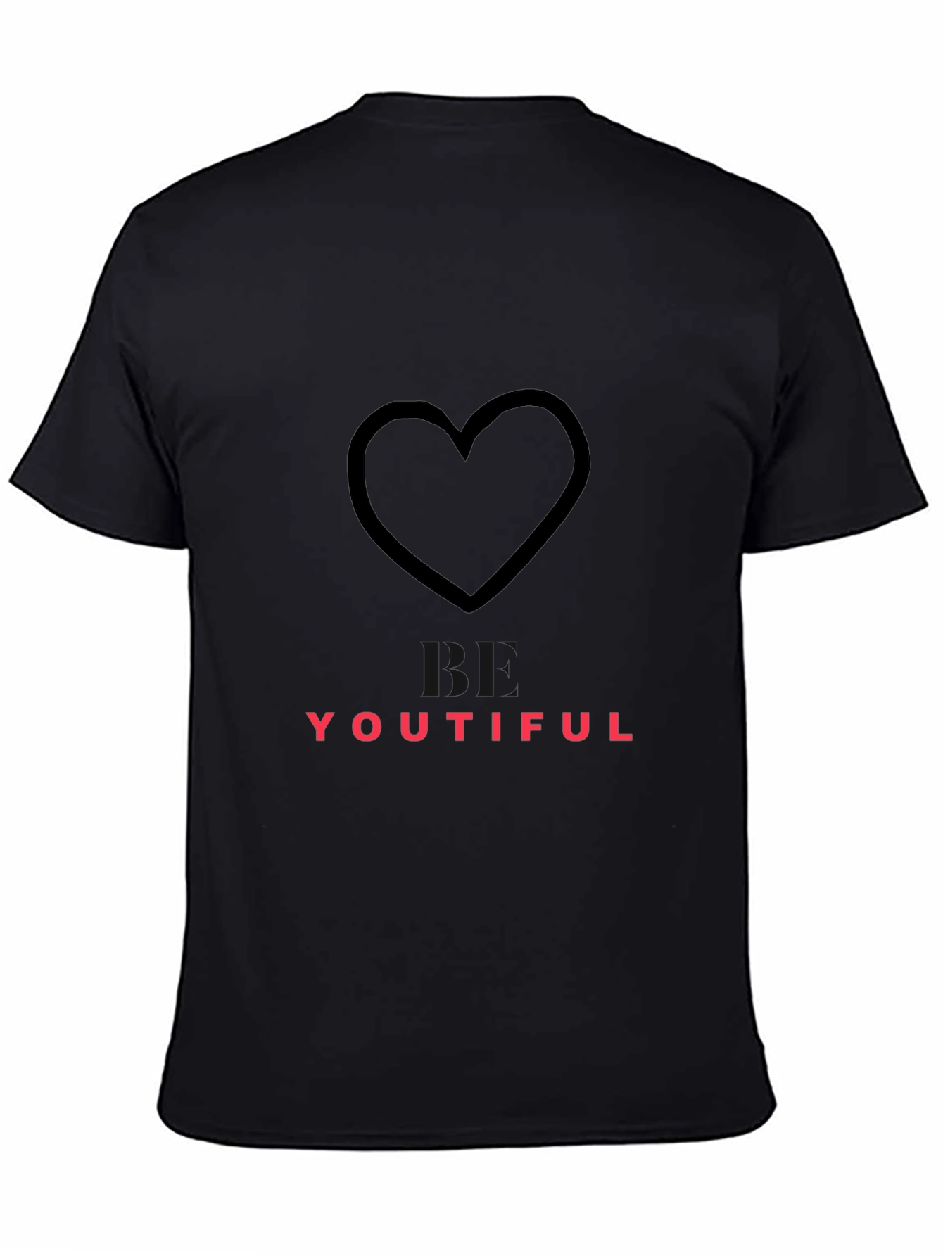 Youthful Heart Graphic Black Tee