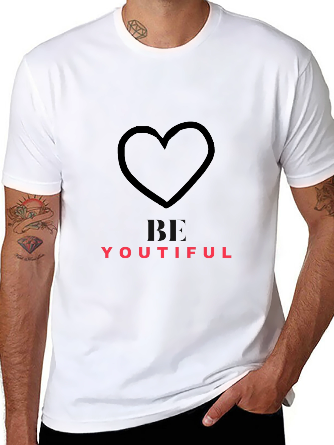 Youthful Heart Graphic Black Tee