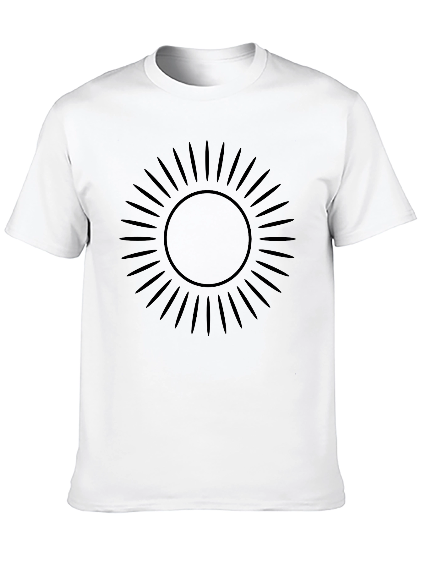 Radiant Sun Graphic Tee - Black Cotton Comfort