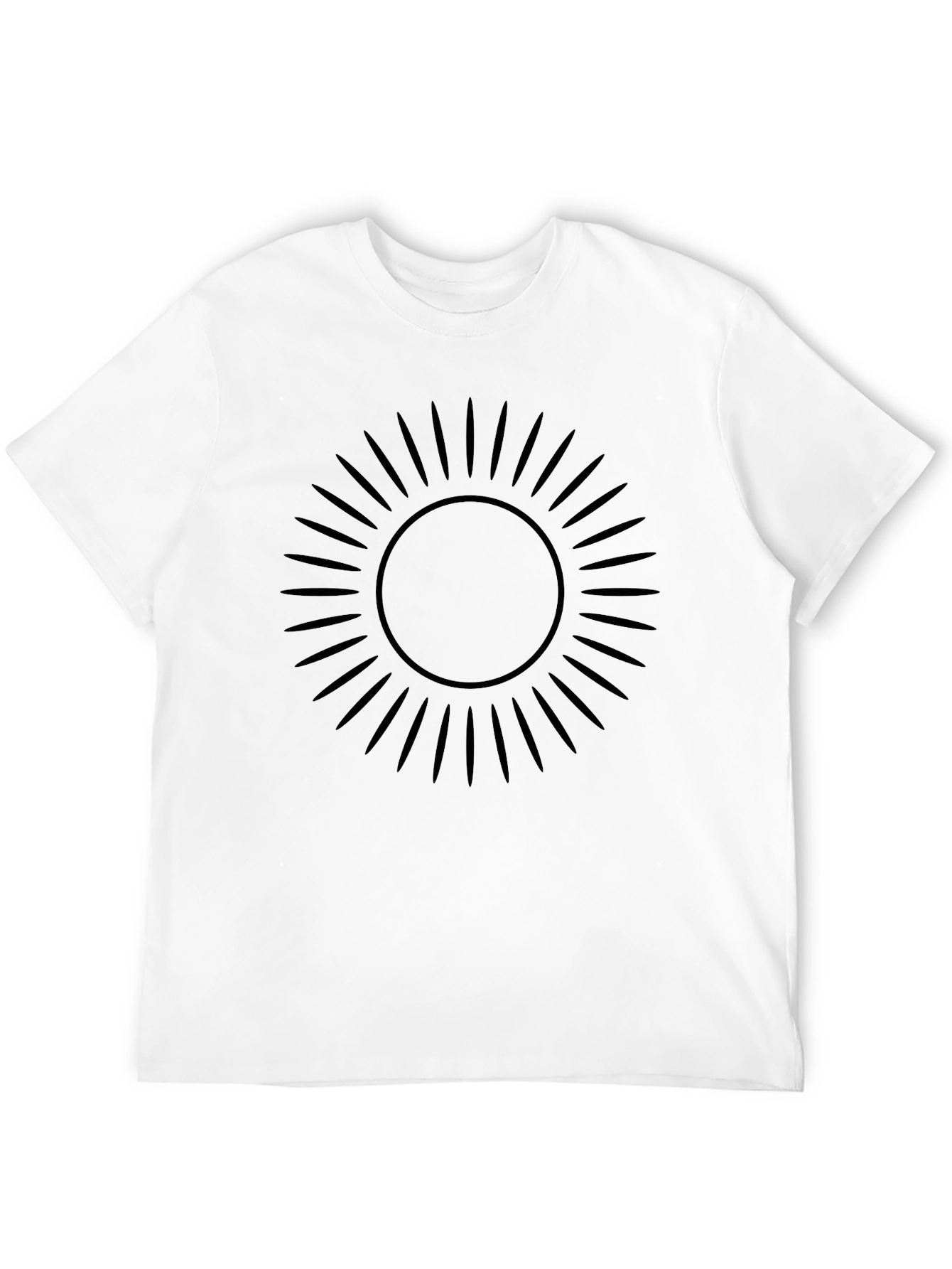 Radiant Sun Graphic Tee - Black Cotton Comfort