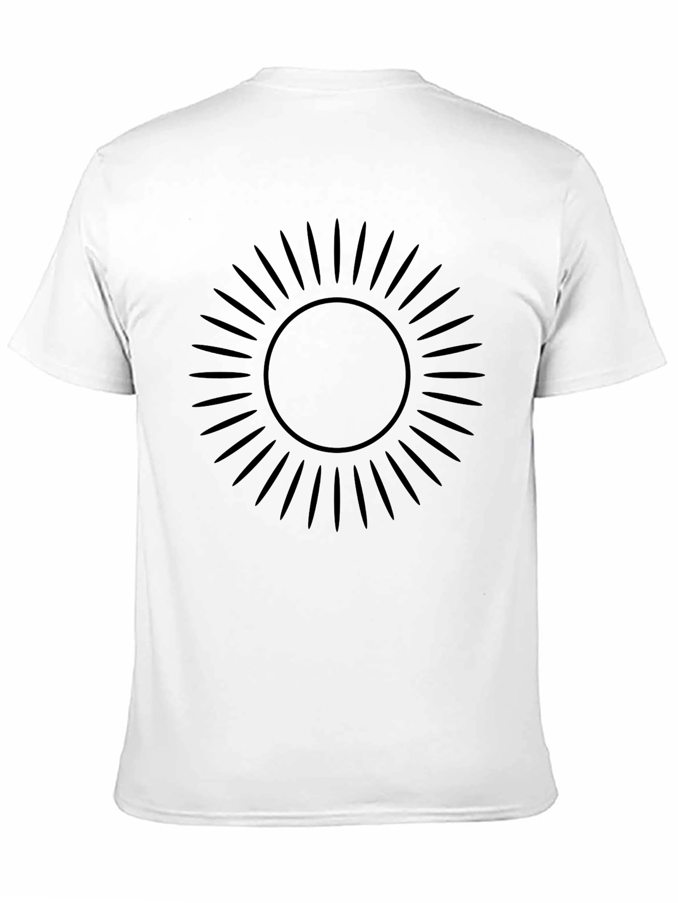 Radiant Sun Graphic Tee - Black Cotton Comfort