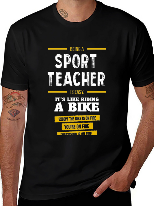 Funny Sport Teacher T-Shirt - On Fire Design