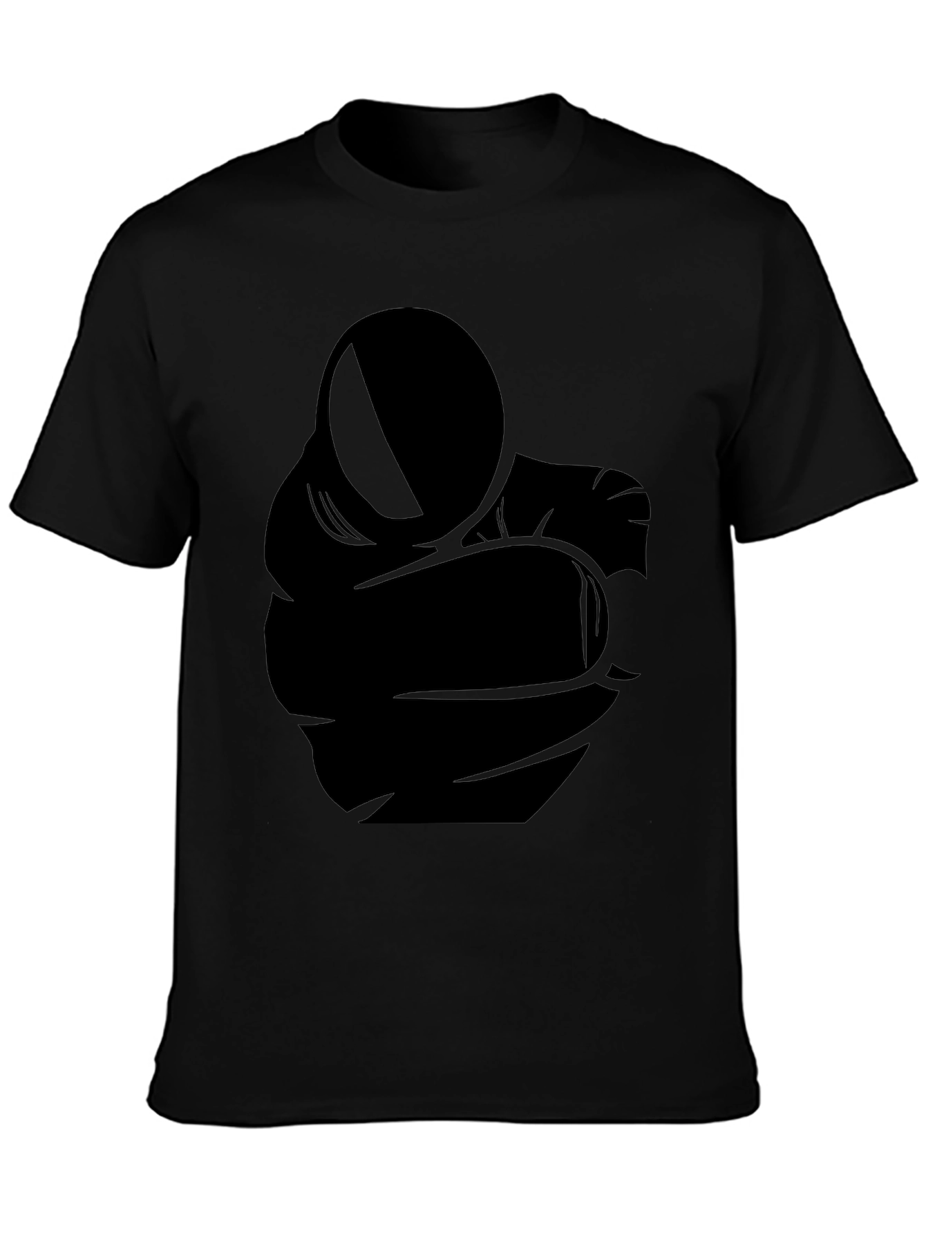 Bold Graphic Tee: Pointing Finger Design - Black