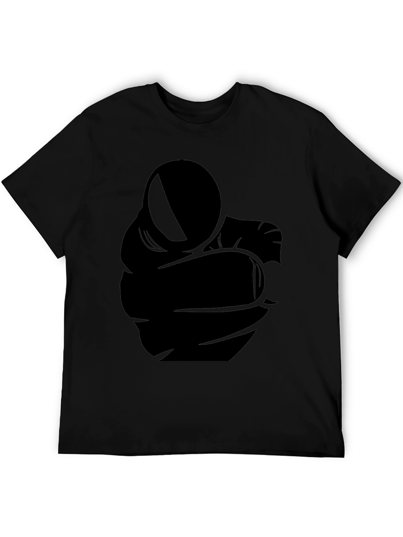 Bold Graphic Tee: Pointing Finger Design - Black