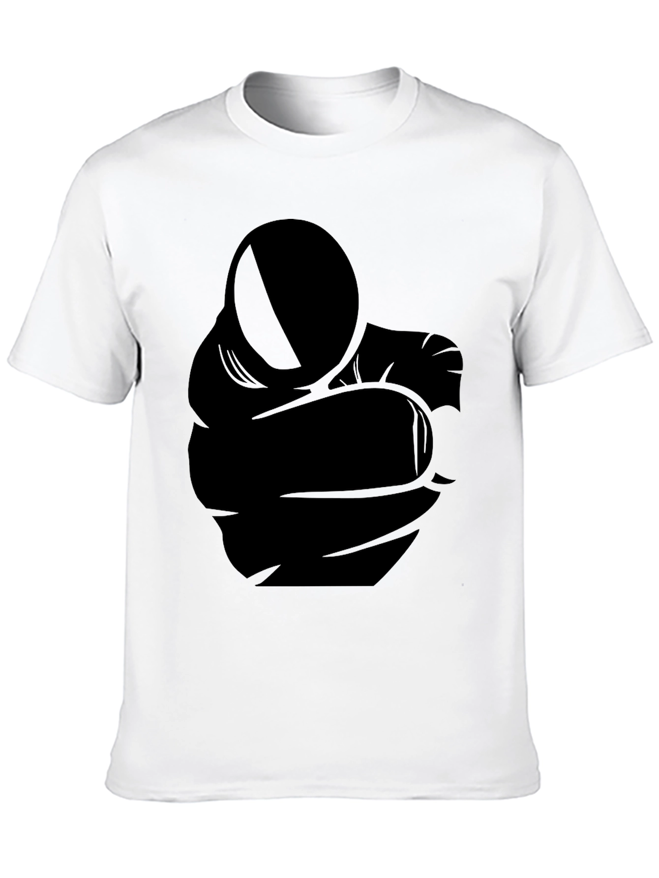 Bold Graphic Tee: Pointing Finger Design - Black