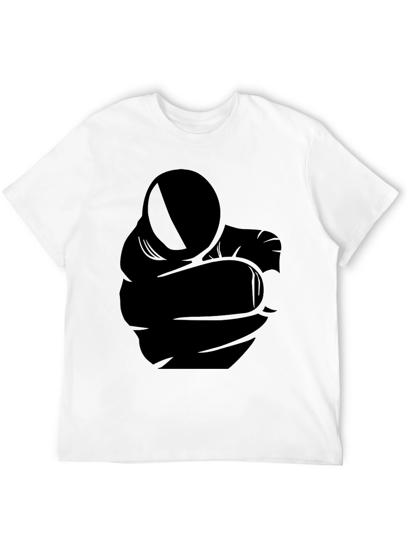 Bold Graphic Tee: Pointing Finger Design - Black