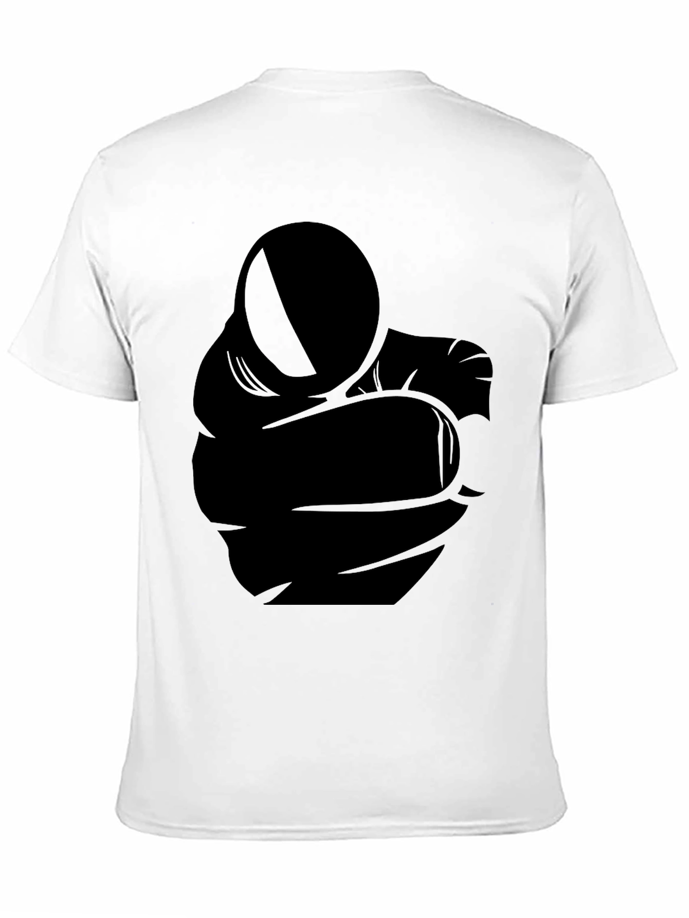 Bold Graphic Tee: Pointing Finger Design - Black