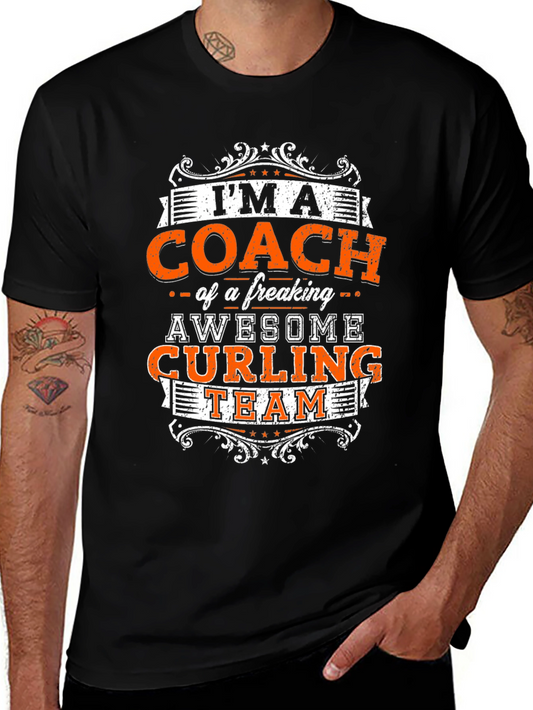 Awesome Curling Coach T-Shirt