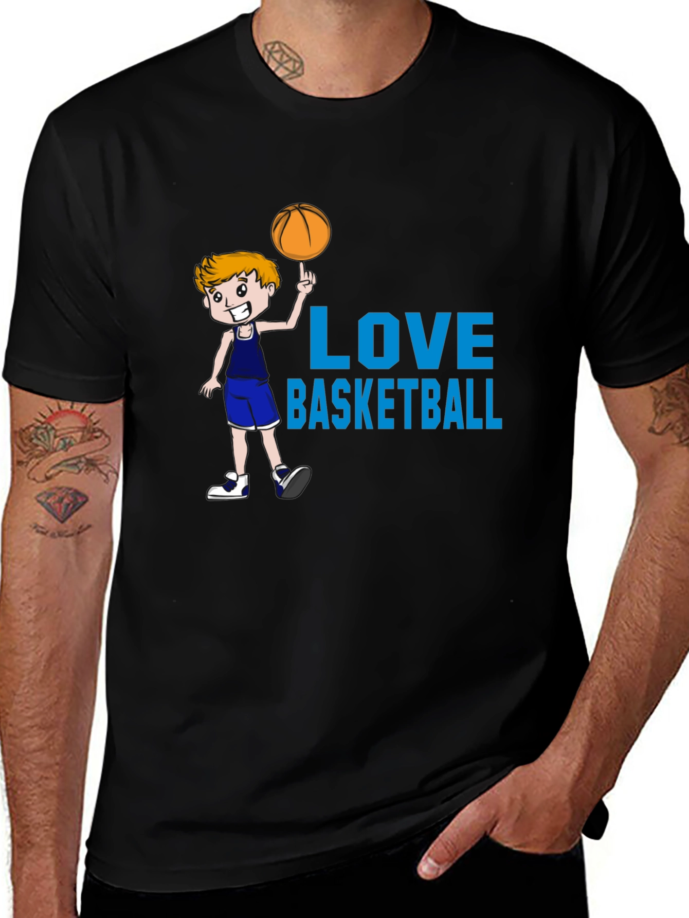 Love Basketball Black T-Shirt