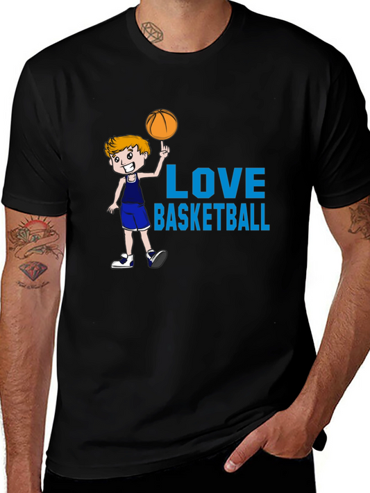 Love Basketball Black T-Shirt