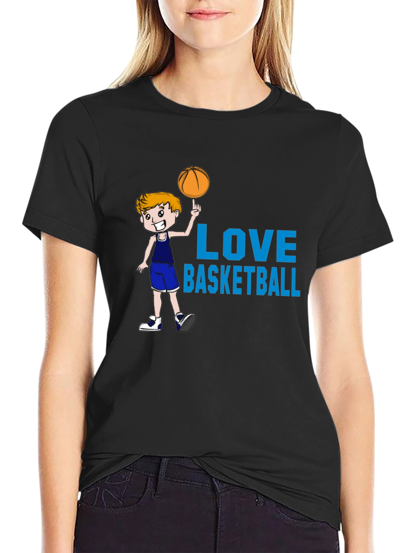 Love Basketball Black T-Shirt