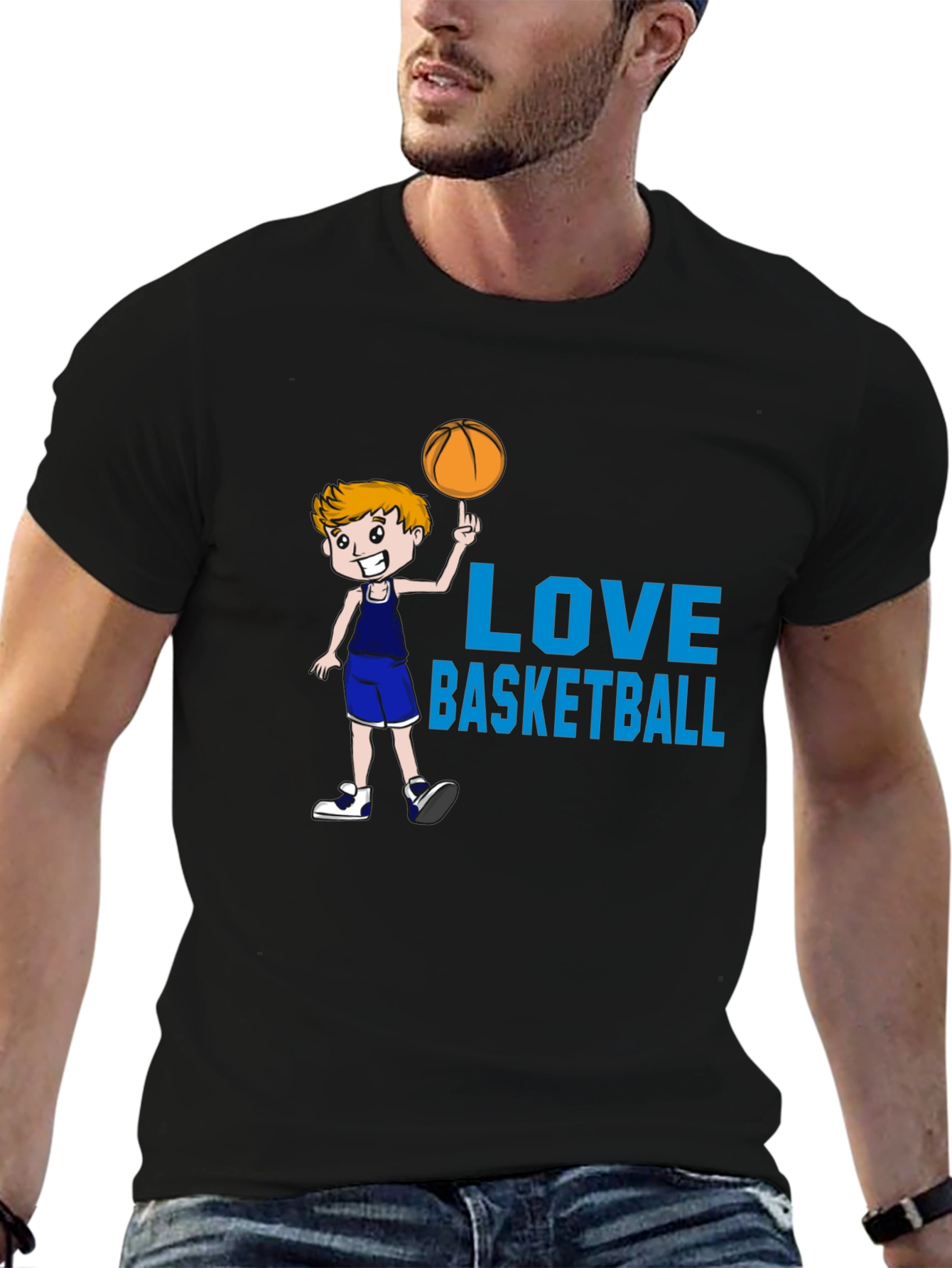 Love Basketball Black T-Shirt