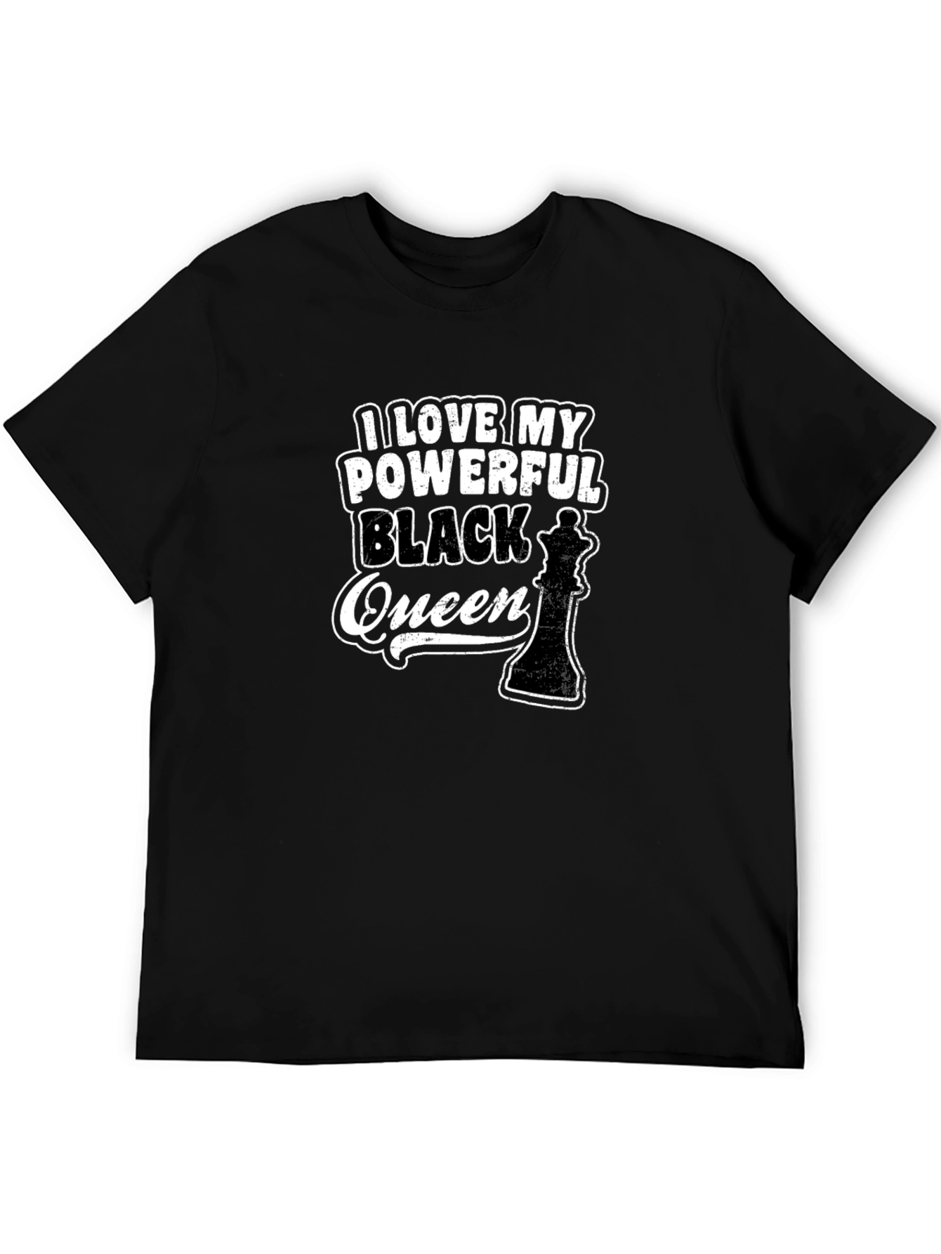 Powerful Black Queen Graphic Tee - Black T-Shirt