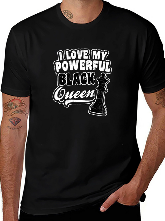 Powerful Black Queen Graphic Tee - Black T-Shirt