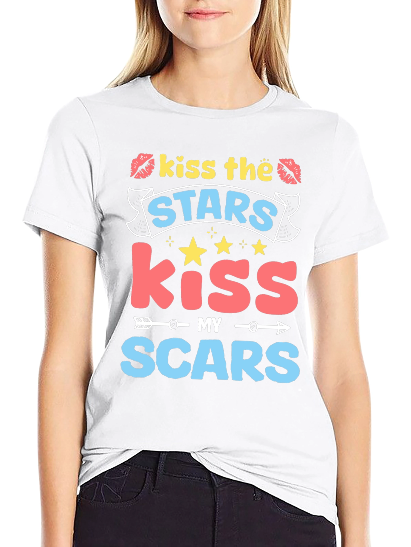 Kiss the Stars Kiss My Scars Graphic Tee
