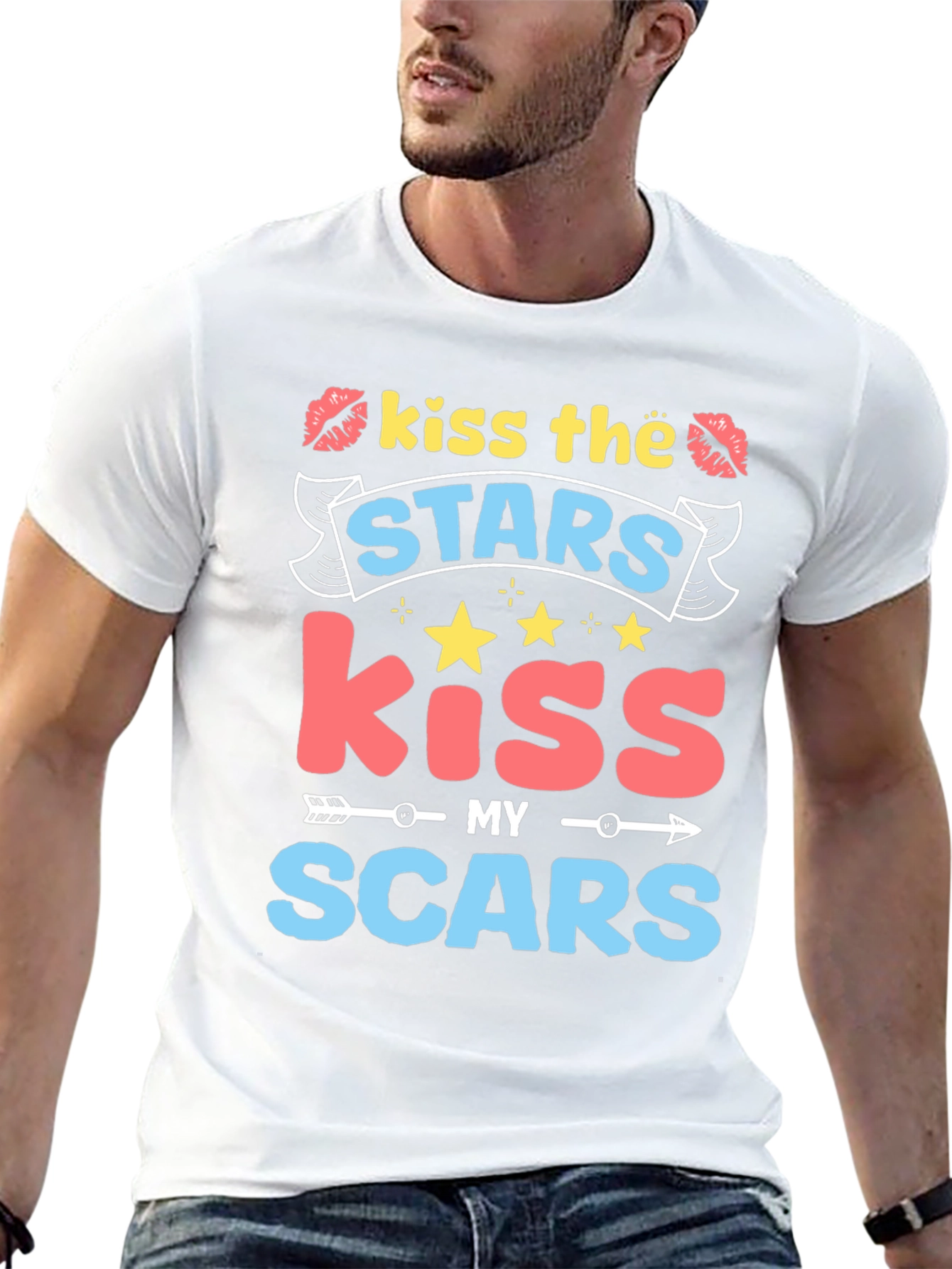 Kiss the Stars Kiss My Scars Graphic Tee