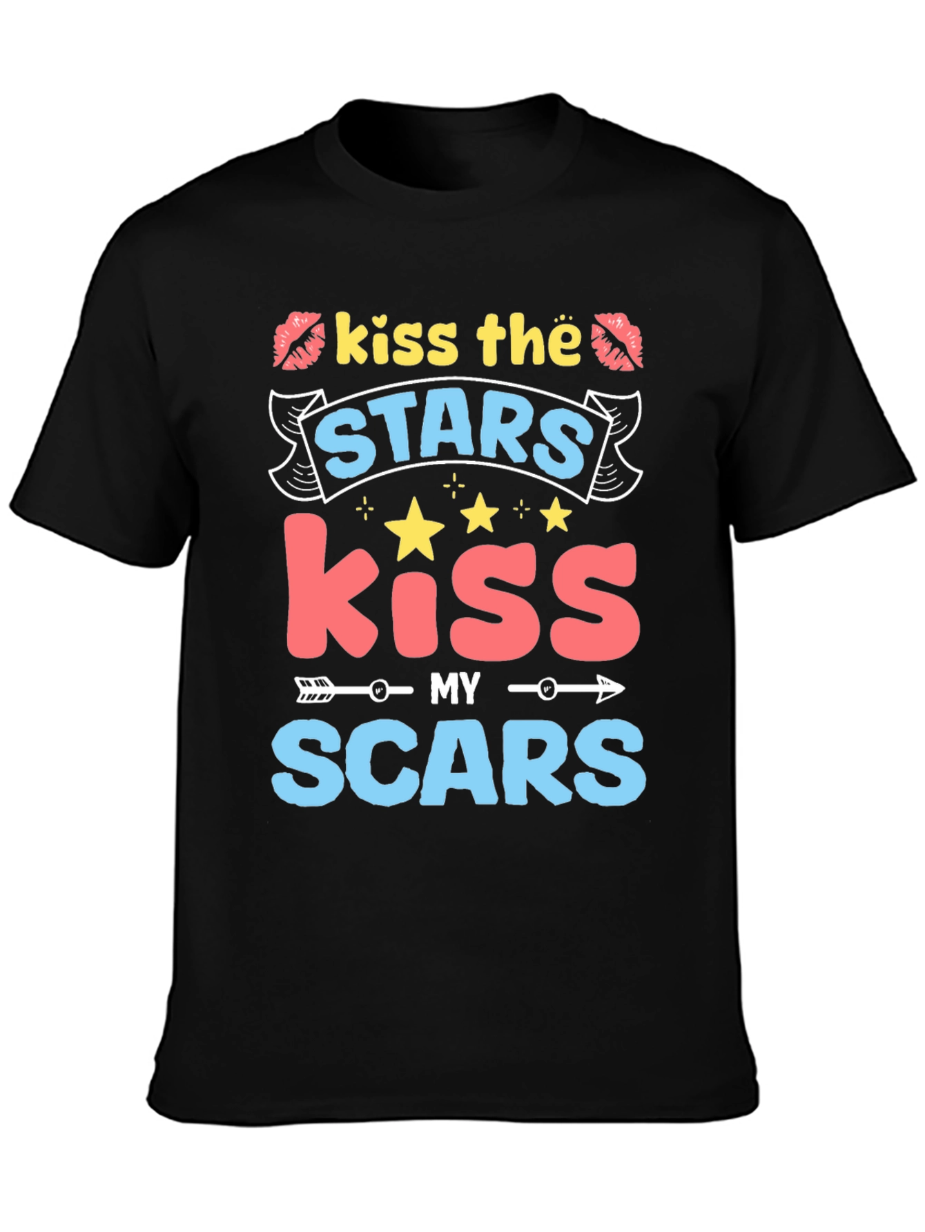 Kiss the Stars Kiss My Scars Graphic Tee