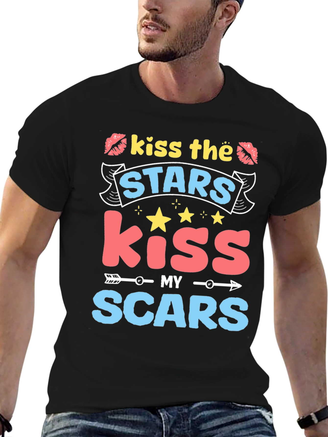 Kiss the Stars Kiss My Scars Graphic Tee