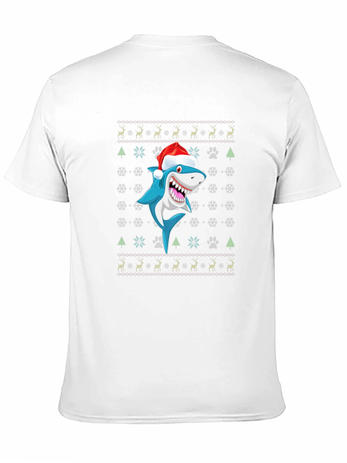 Festive Shark Christmas T-Shirt - Holiday Novelty Tee