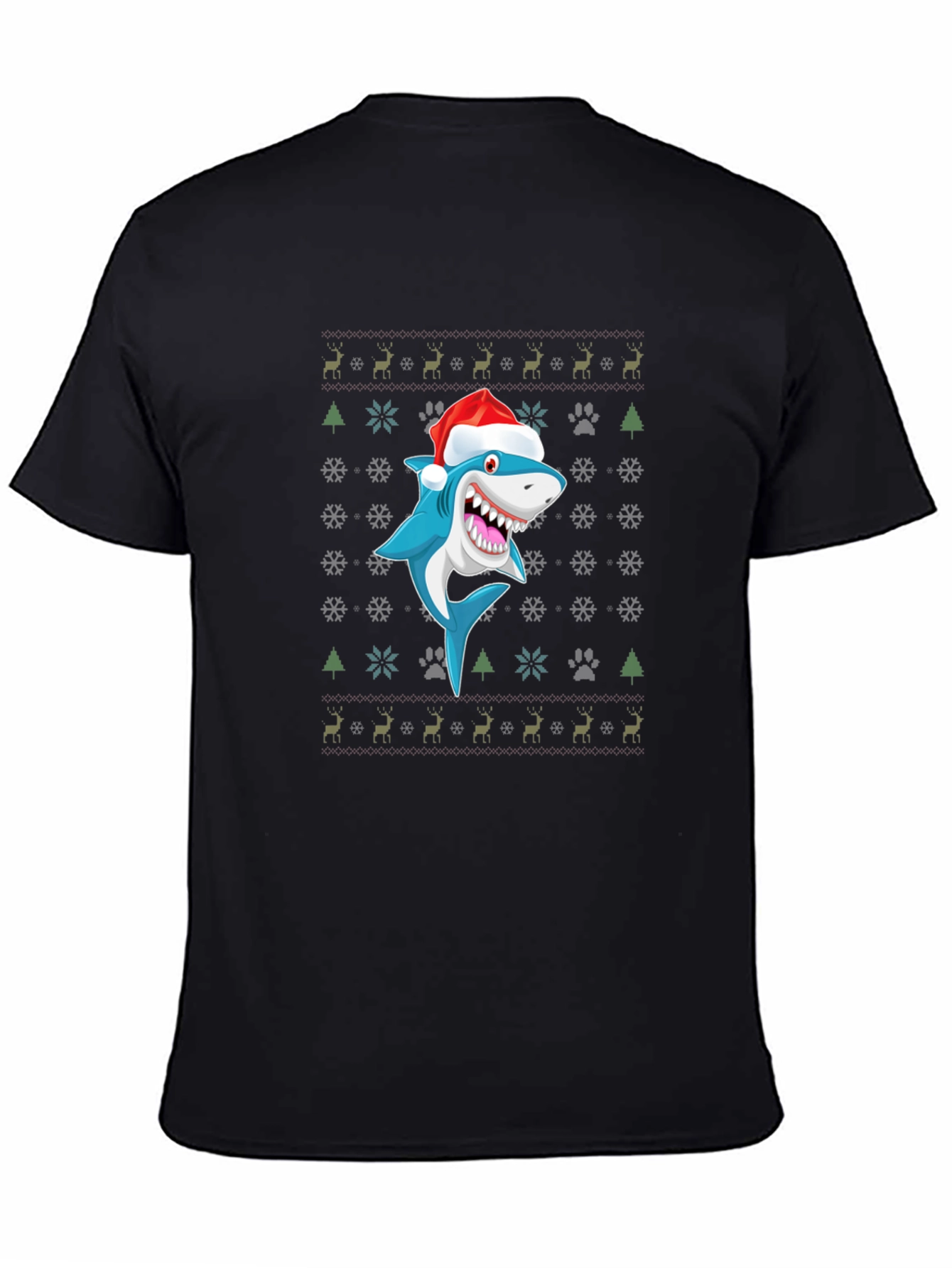 Festive Shark Christmas T-Shirt - Holiday Novelty Tee