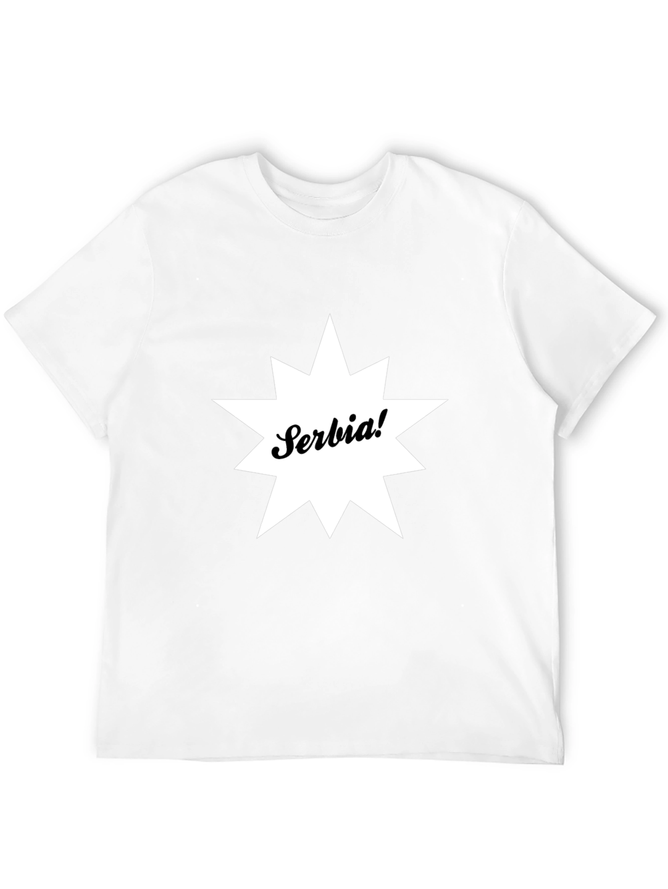 Serbia Graphic Tee - Black Cotton T-Shirt