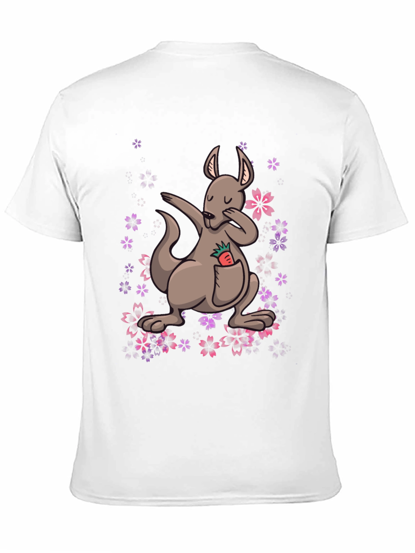 Dabbing Kangaroo Floral T-Shirt - Unique Graphic Tee