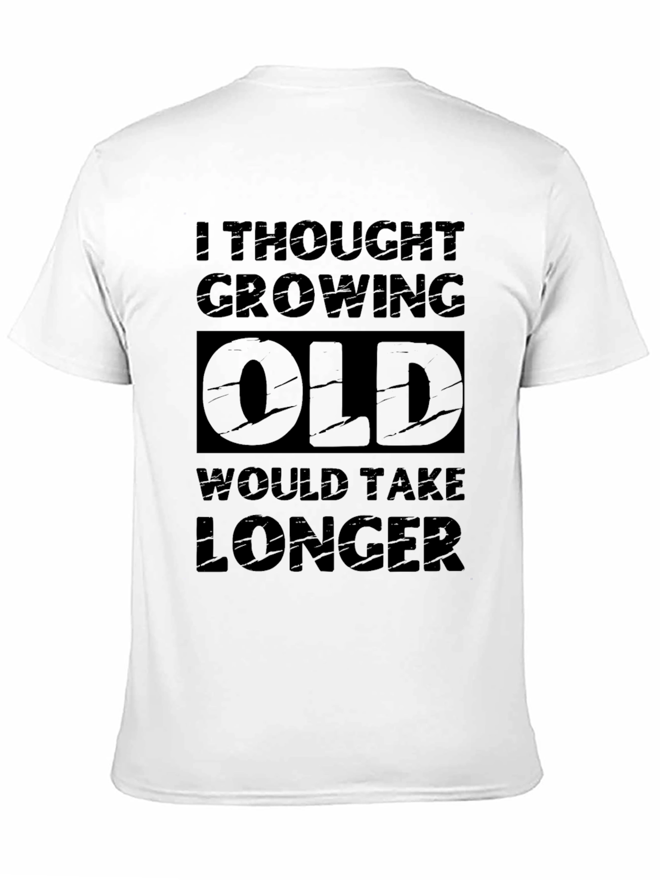 Funny Growing Old Black Graphic Tee
