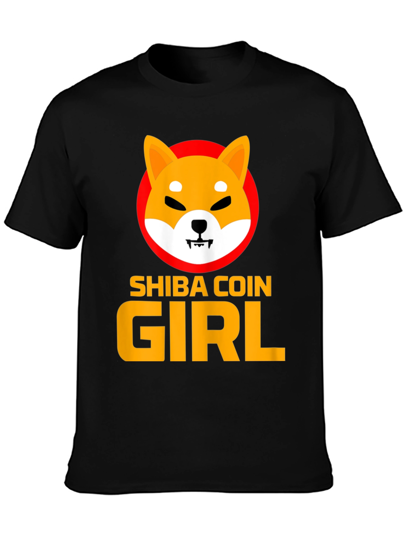 Shiba Coin Girl Graphic Tee - Black