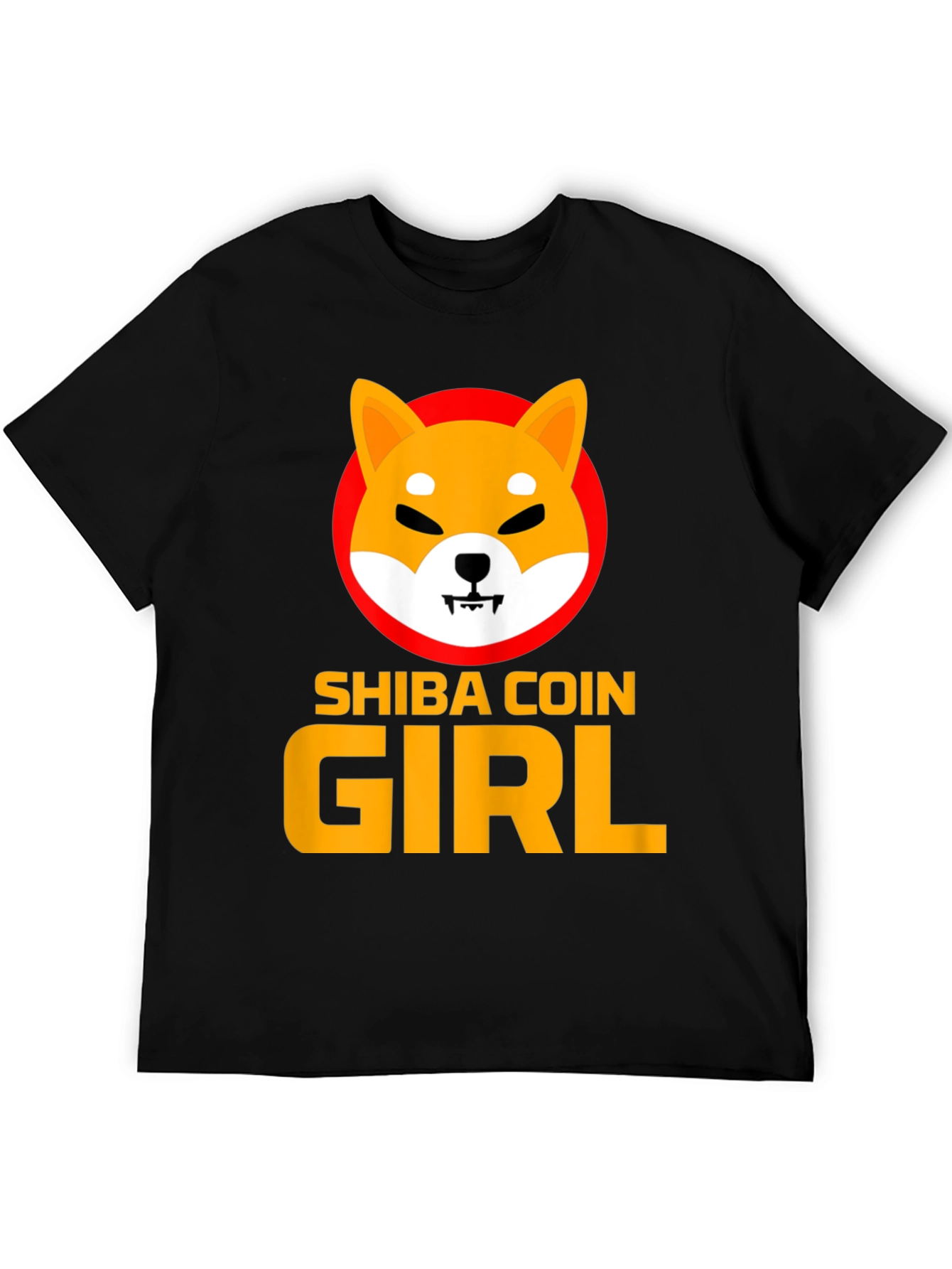 Shiba Coin Girl Graphic Tee - Black