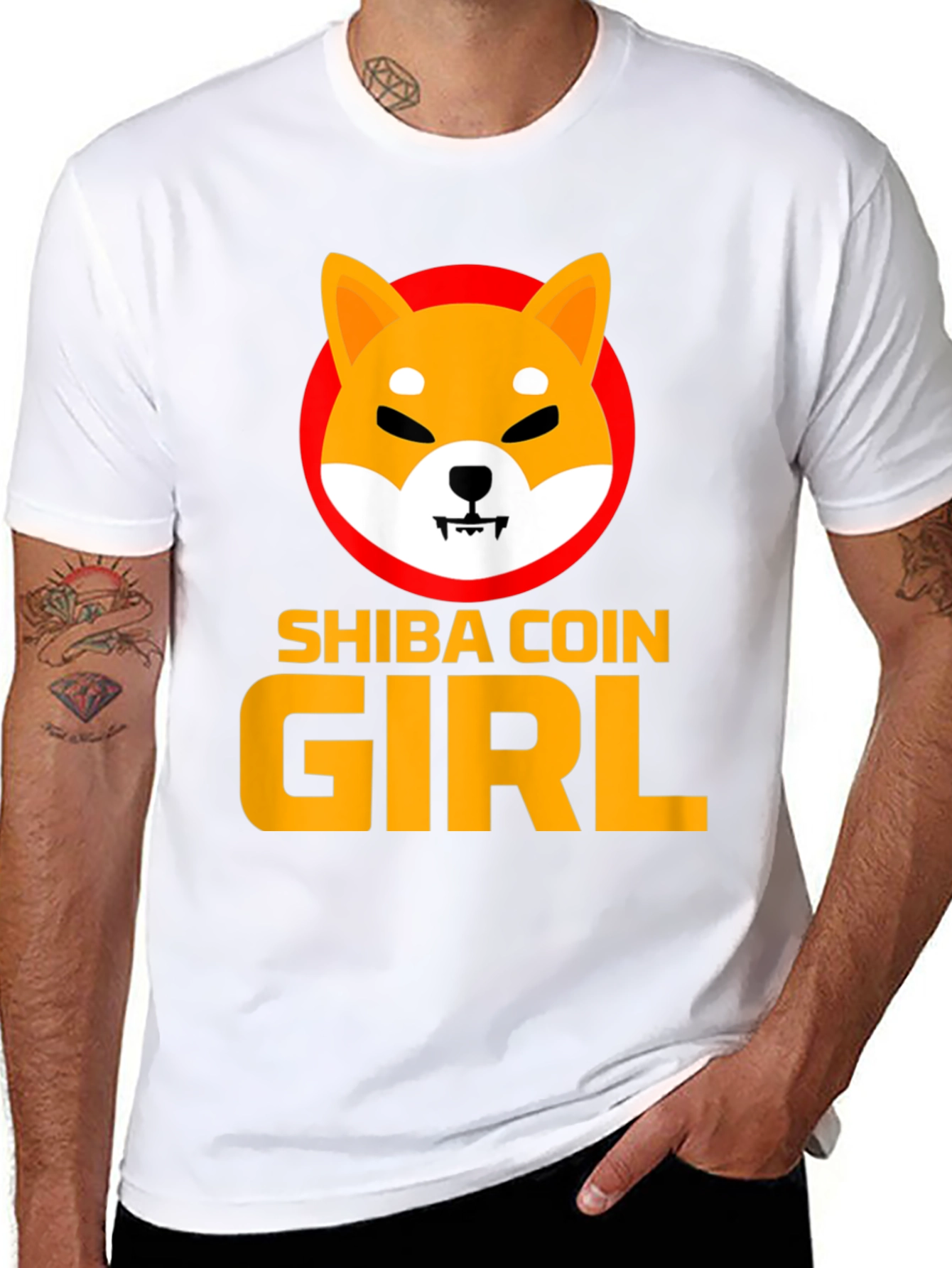 Shiba Coin Girl Graphic Tee - Black