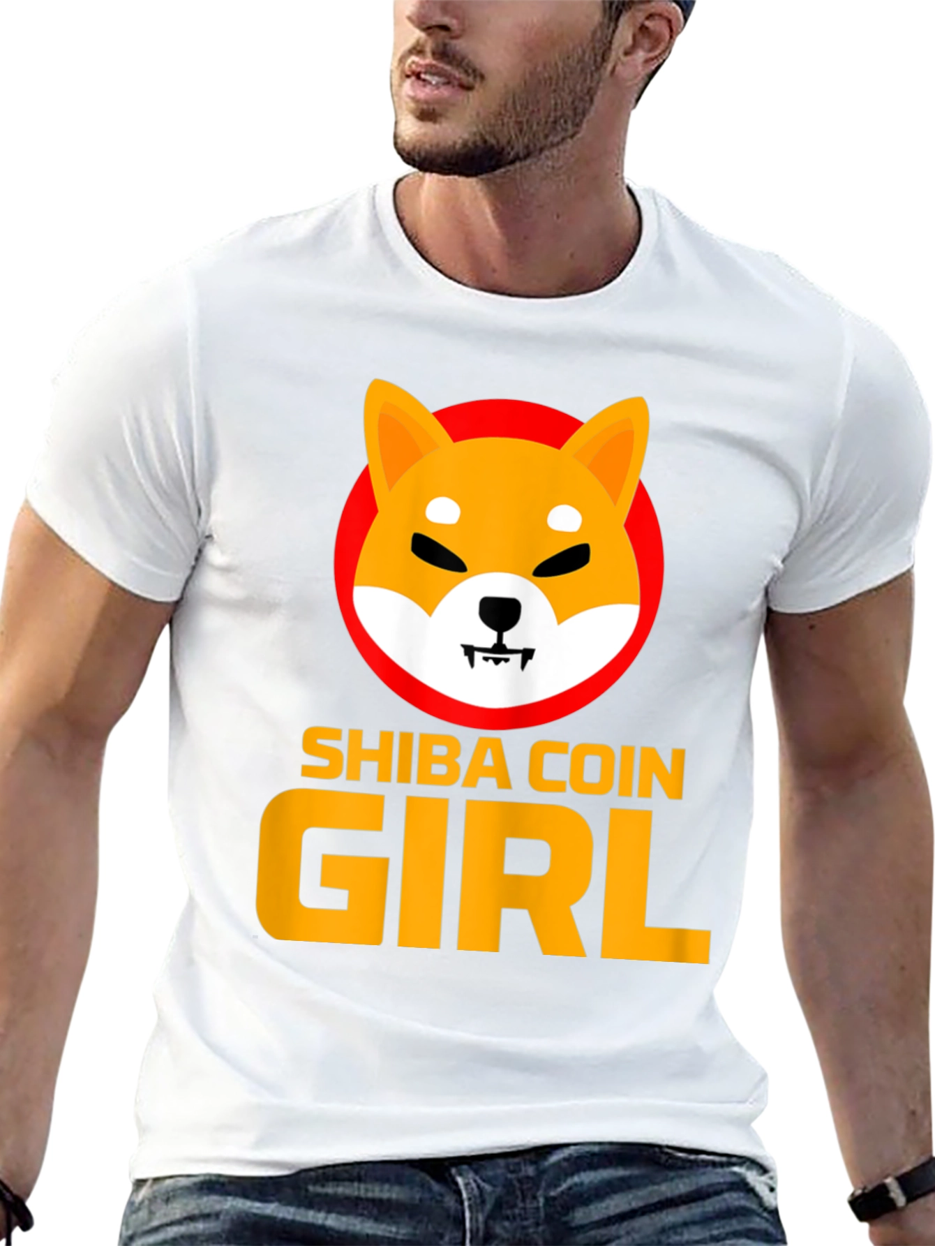 Shiba Coin Girl Graphic Tee - Black