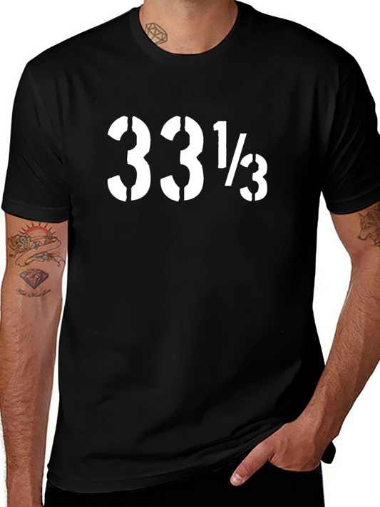 33 1/3 RPM Black Graphic Tee