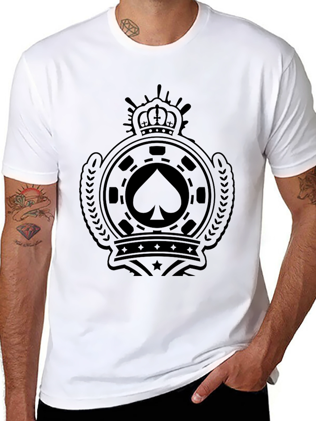 Spade Crest Graphic T-Shirt - Premium Black Tee