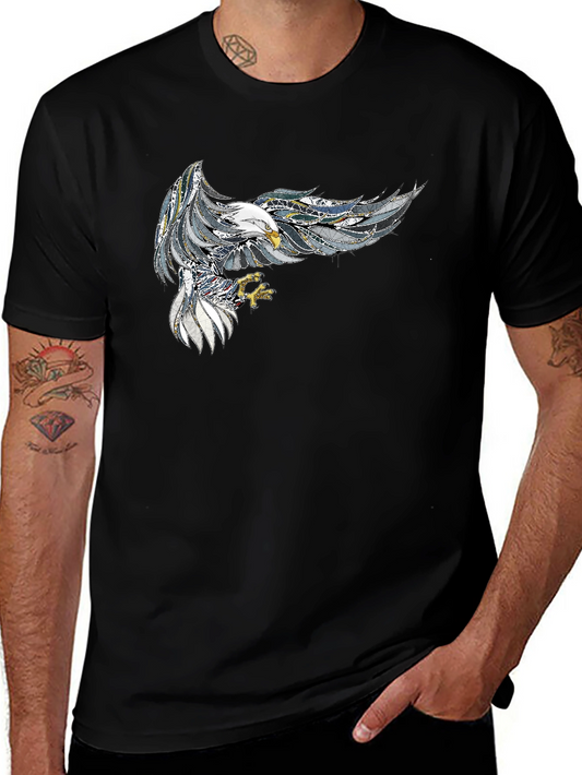 Mens Black Eagle Graphic Tee