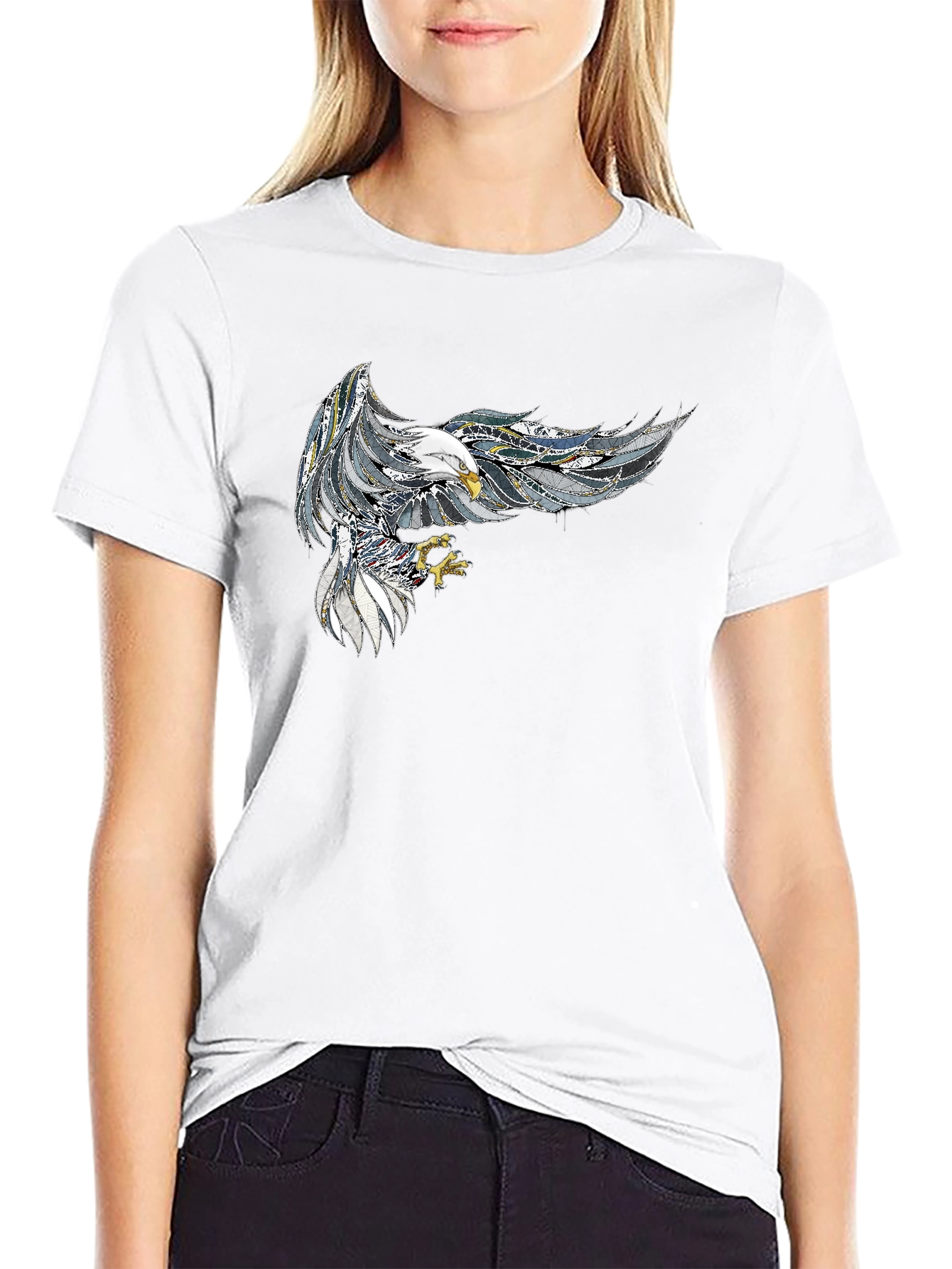 Mens Black Eagle Graphic Tee
