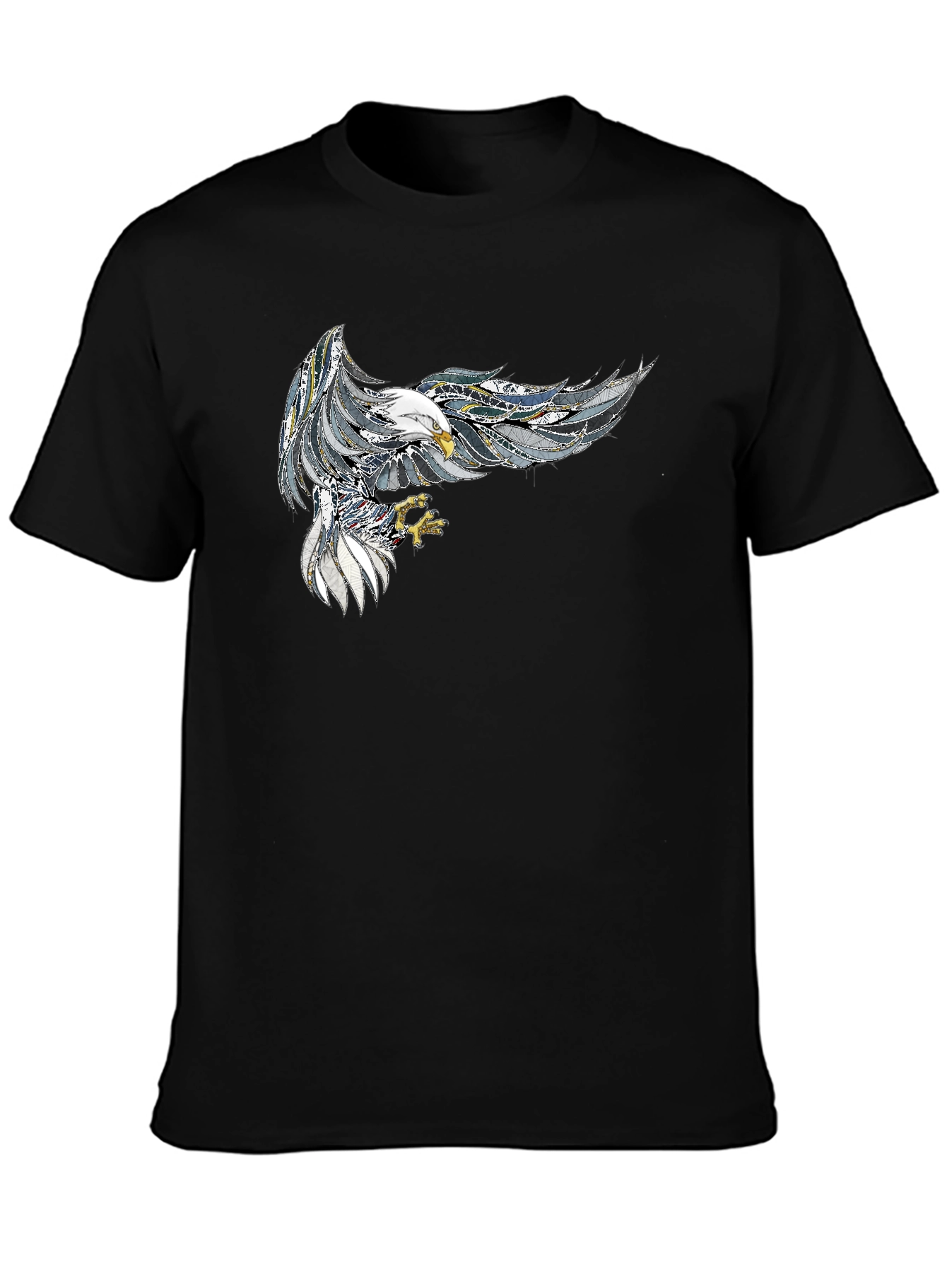 Mens Black Eagle Graphic Tee
