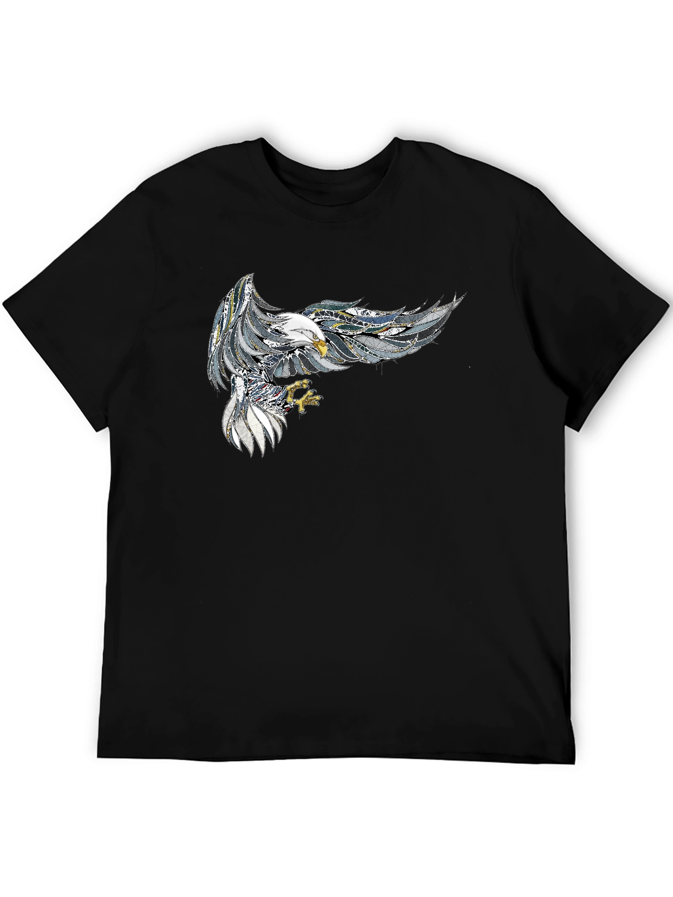 Mens Black Eagle Graphic Tee