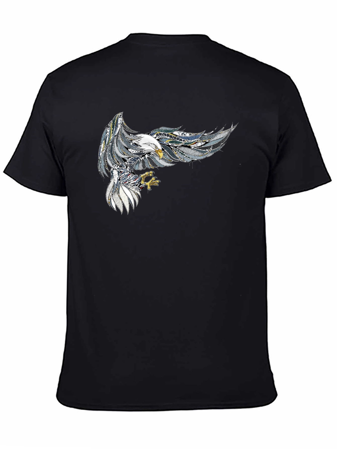 Mens Black Eagle Graphic Tee