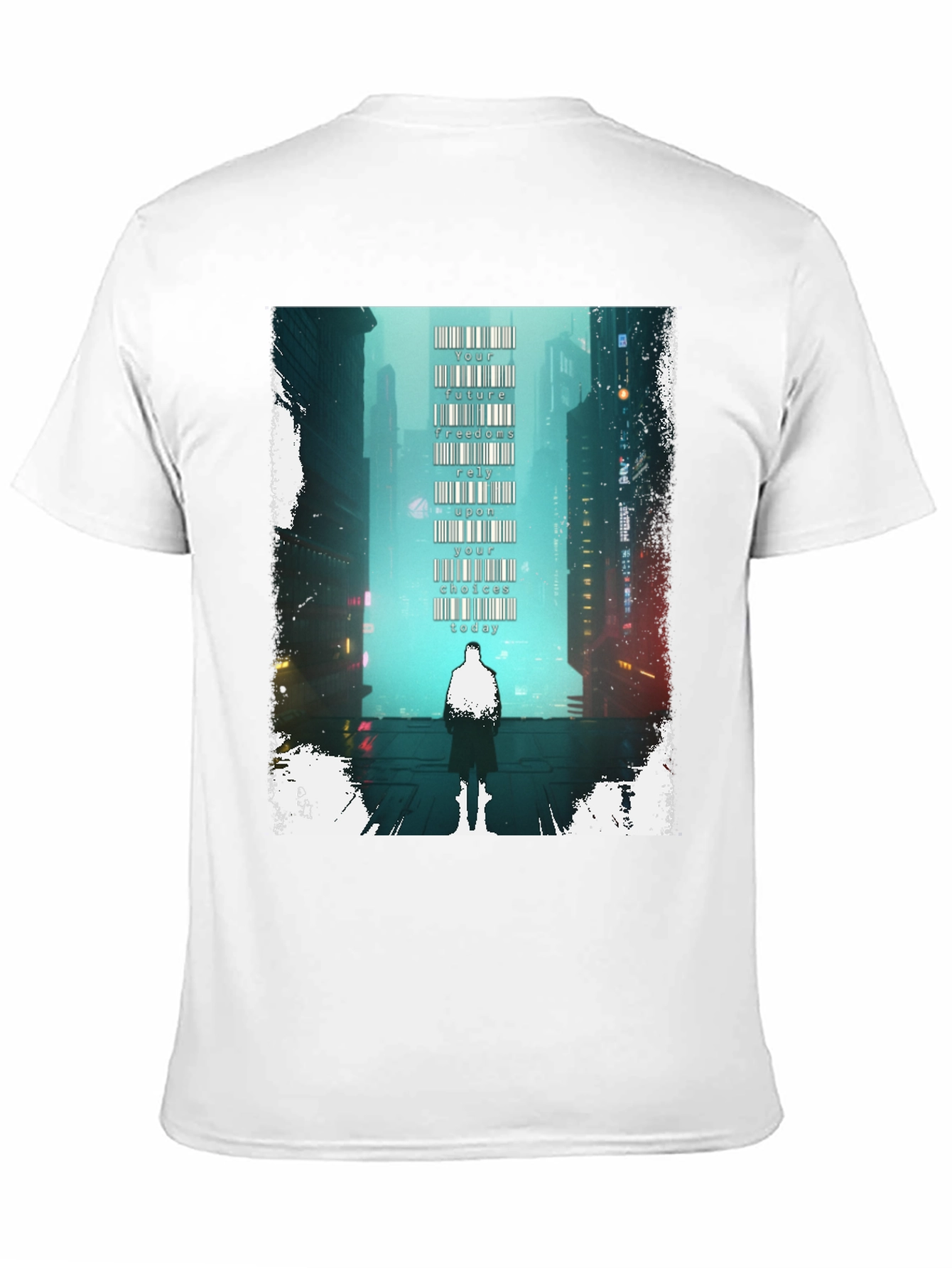 Cyberpunk Cityscape Graphic Tee