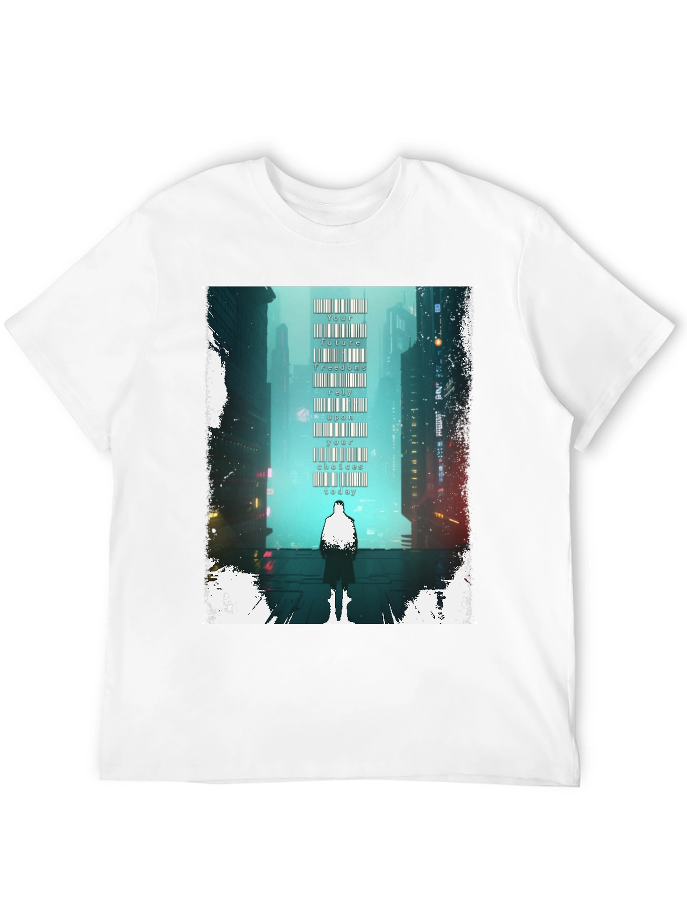 Cyberpunk Cityscape Graphic Tee